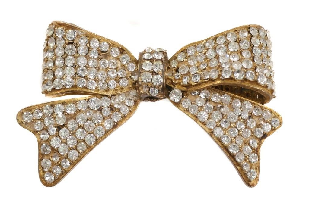 CHANEL VINTAGE RHINESTONE BROOCH,