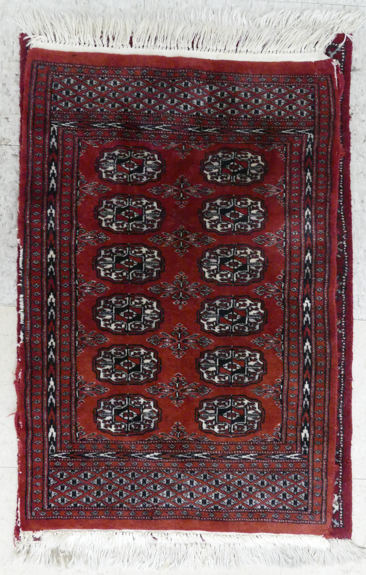 2pc Vintage Bokhara Oriental Rug