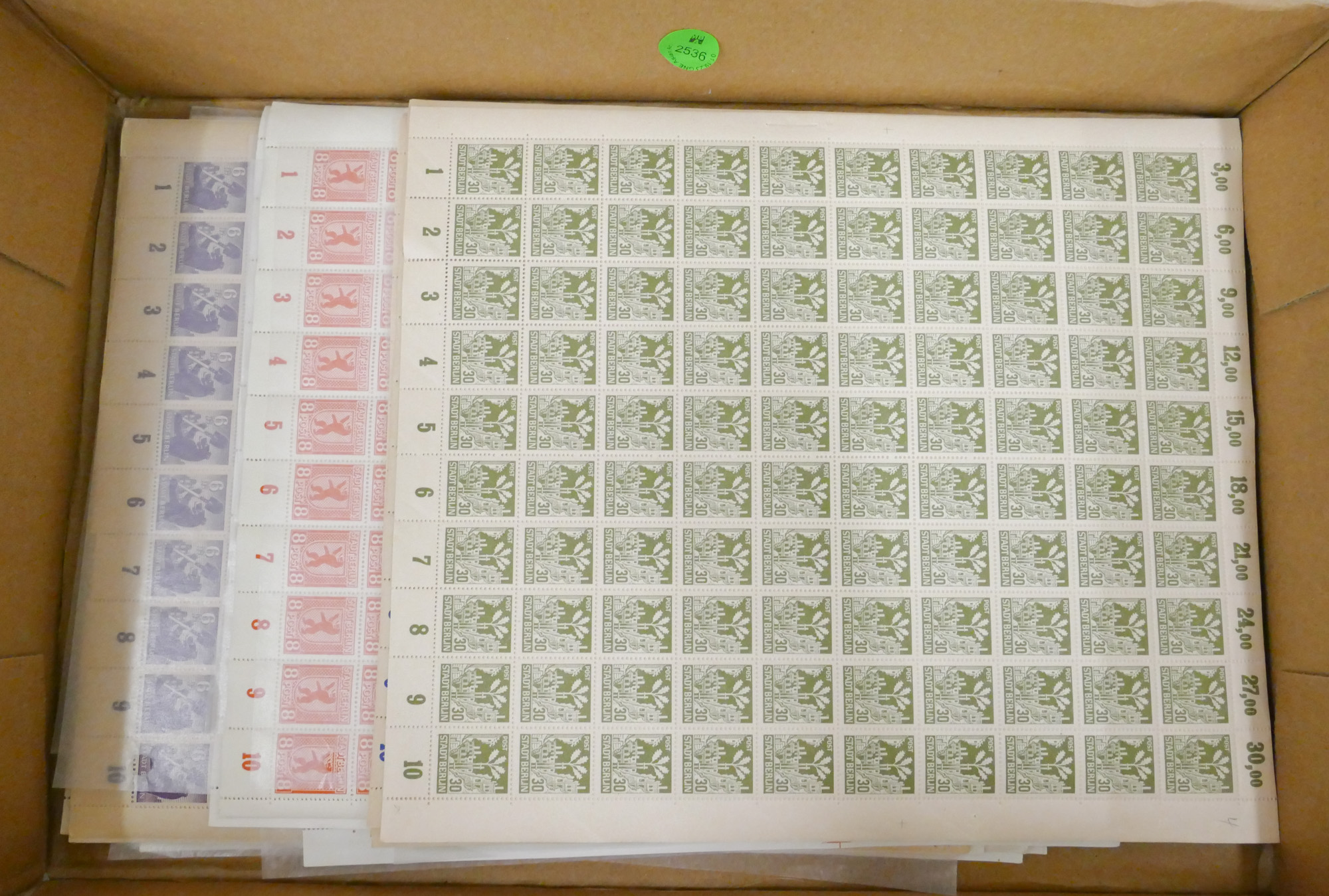 Box Vintage German Stamp Mint Sheets