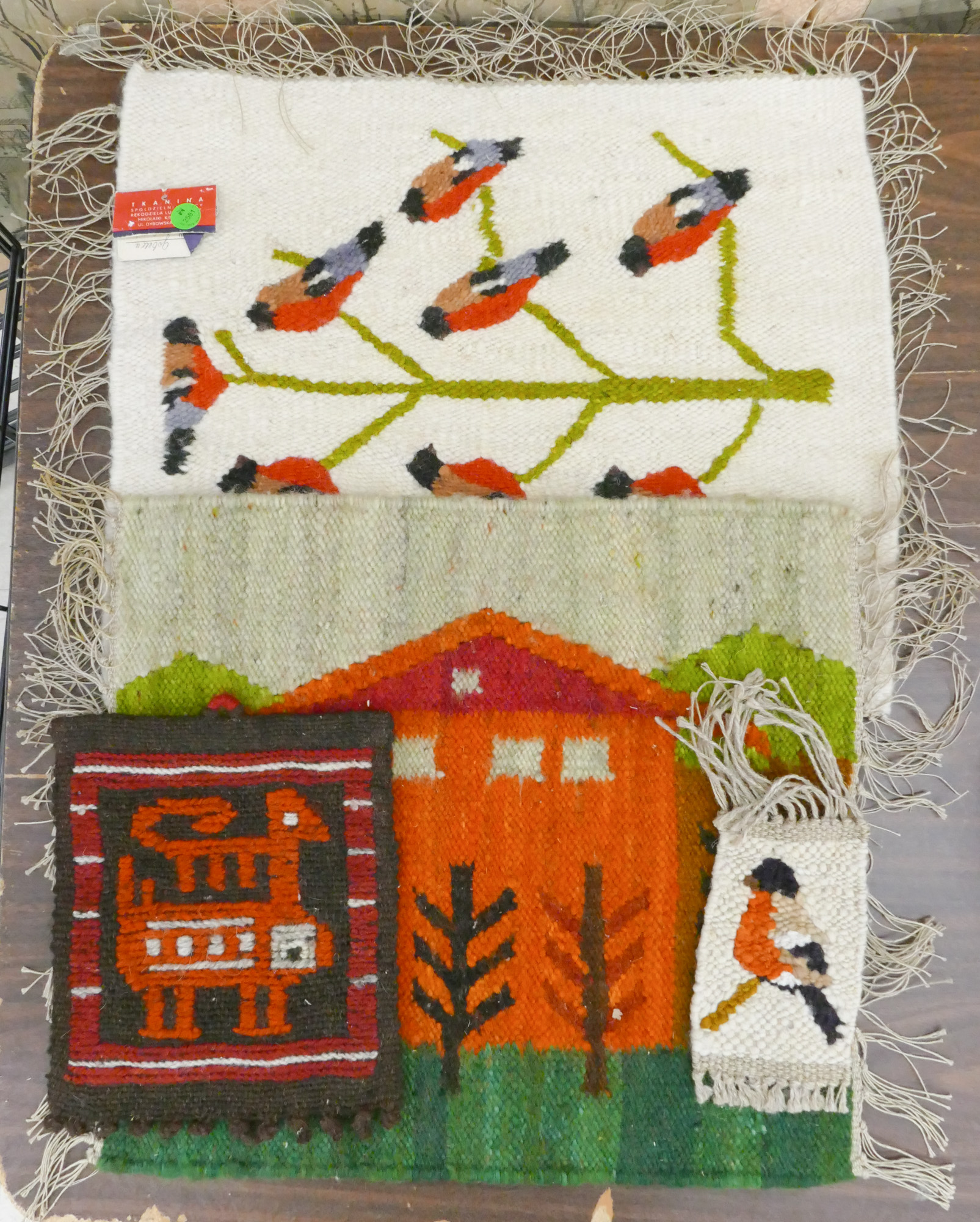 4pc Mid Century Polish Small Tapestries 368946