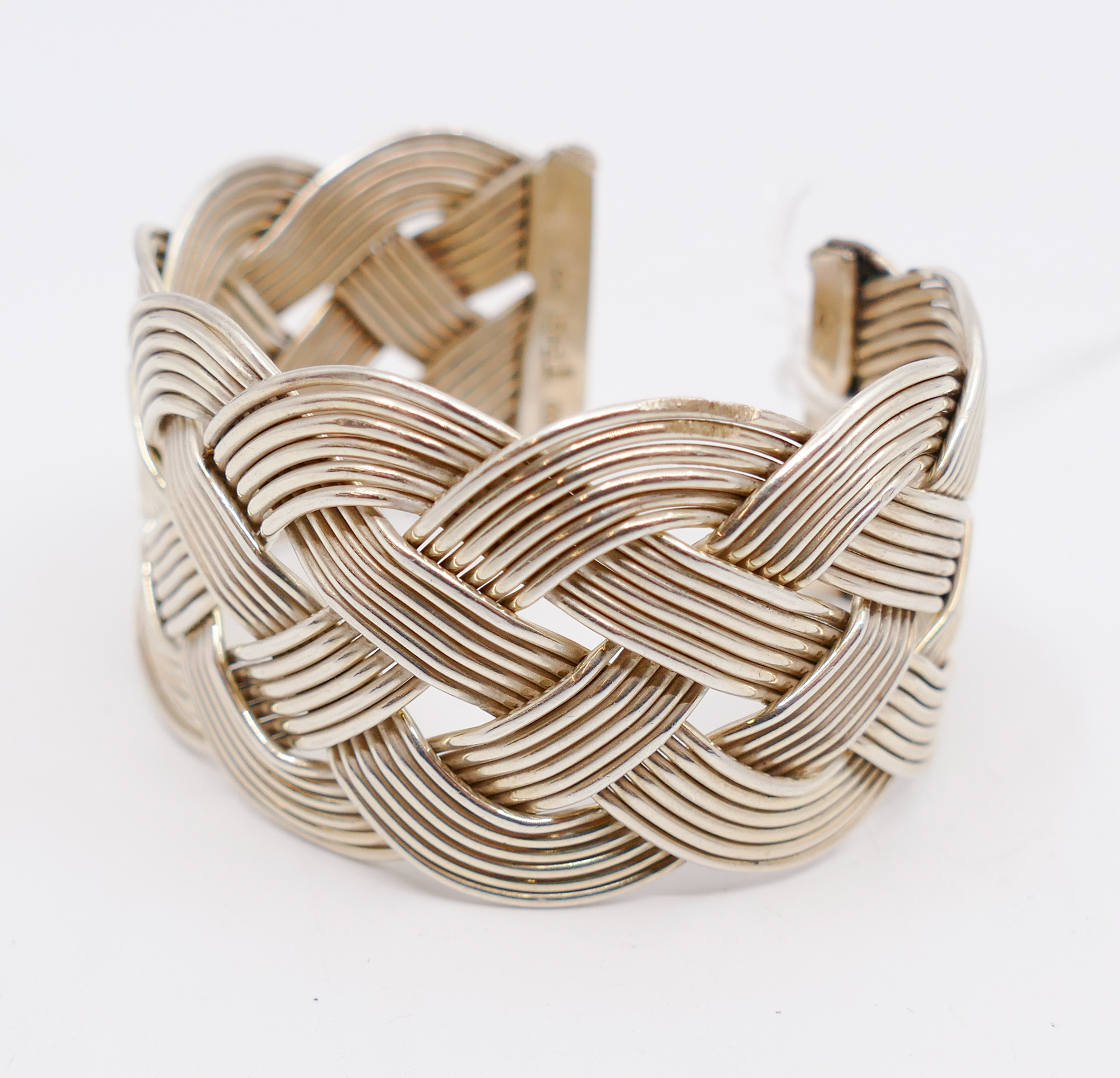 Mexican Sterling Woven Cuff Bracelet  368960