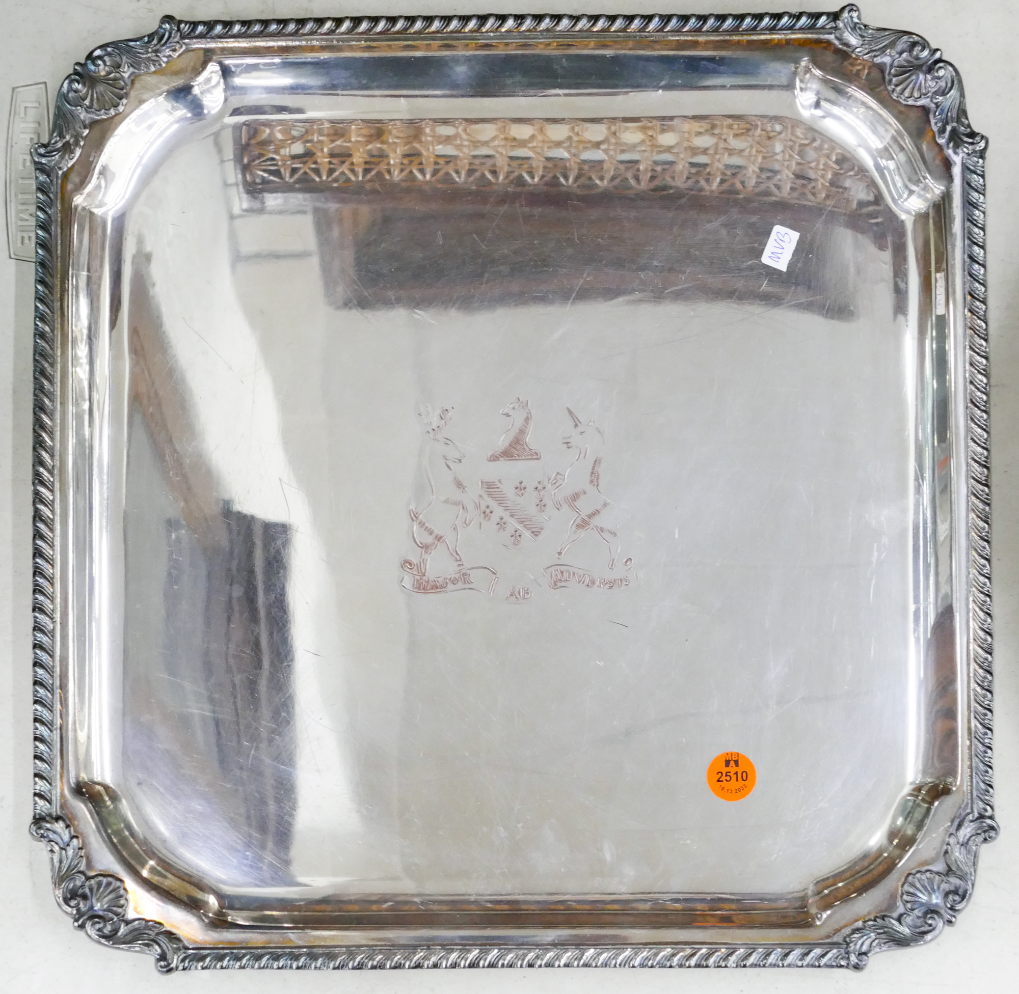 Sheffield Plate Armorial Square 368980