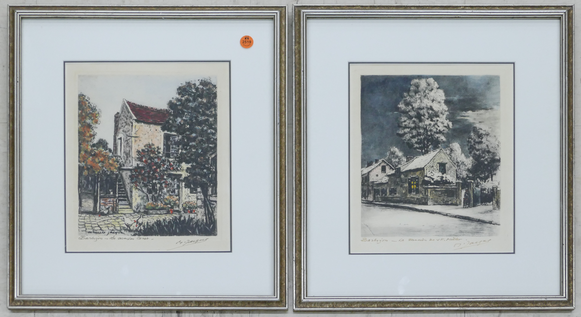 Pair M. Jacques French Aquatint