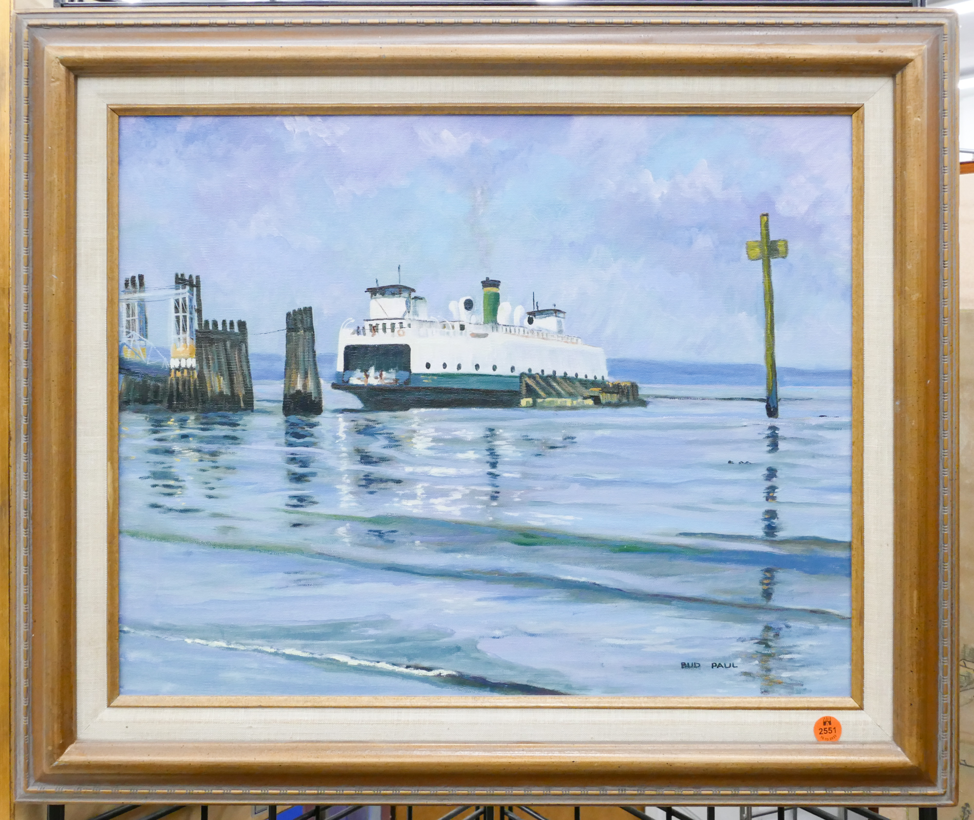 Bud Paul Washington Ferry Oil on