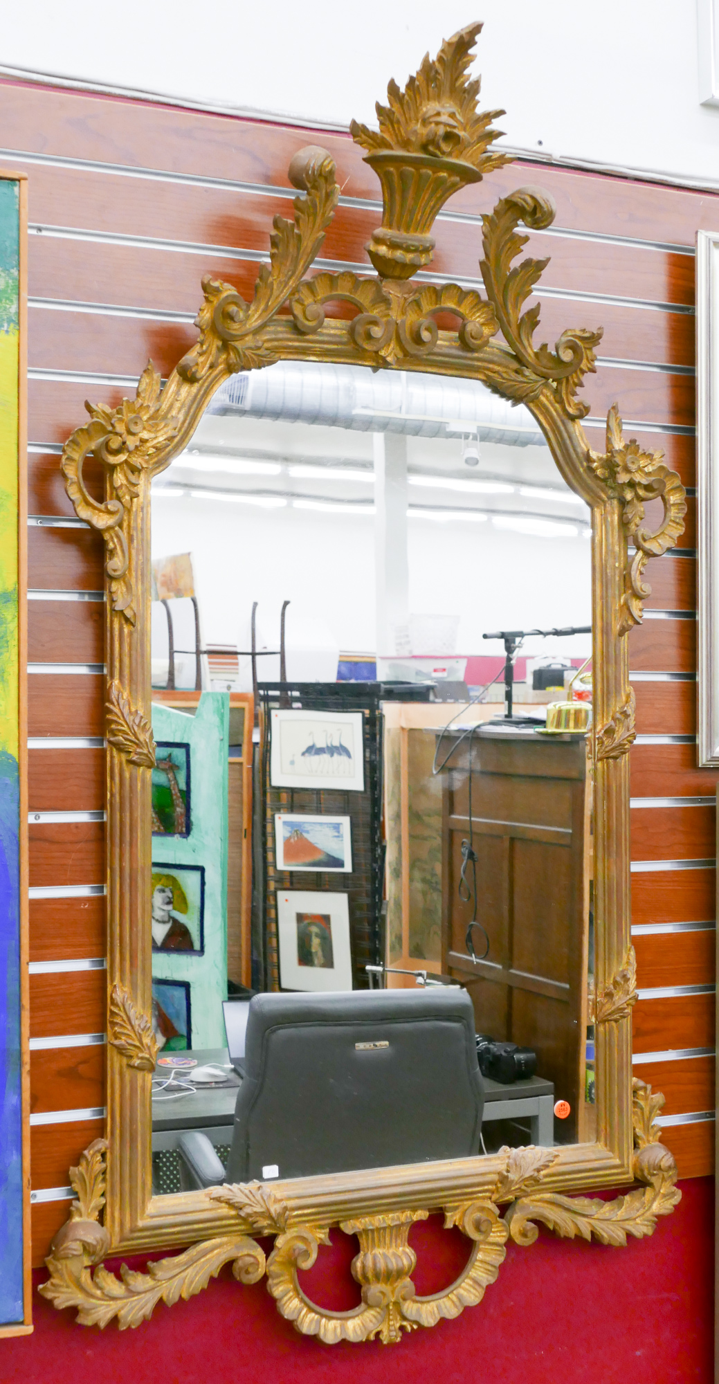 Italian Gilt Carved Archtop Hanging