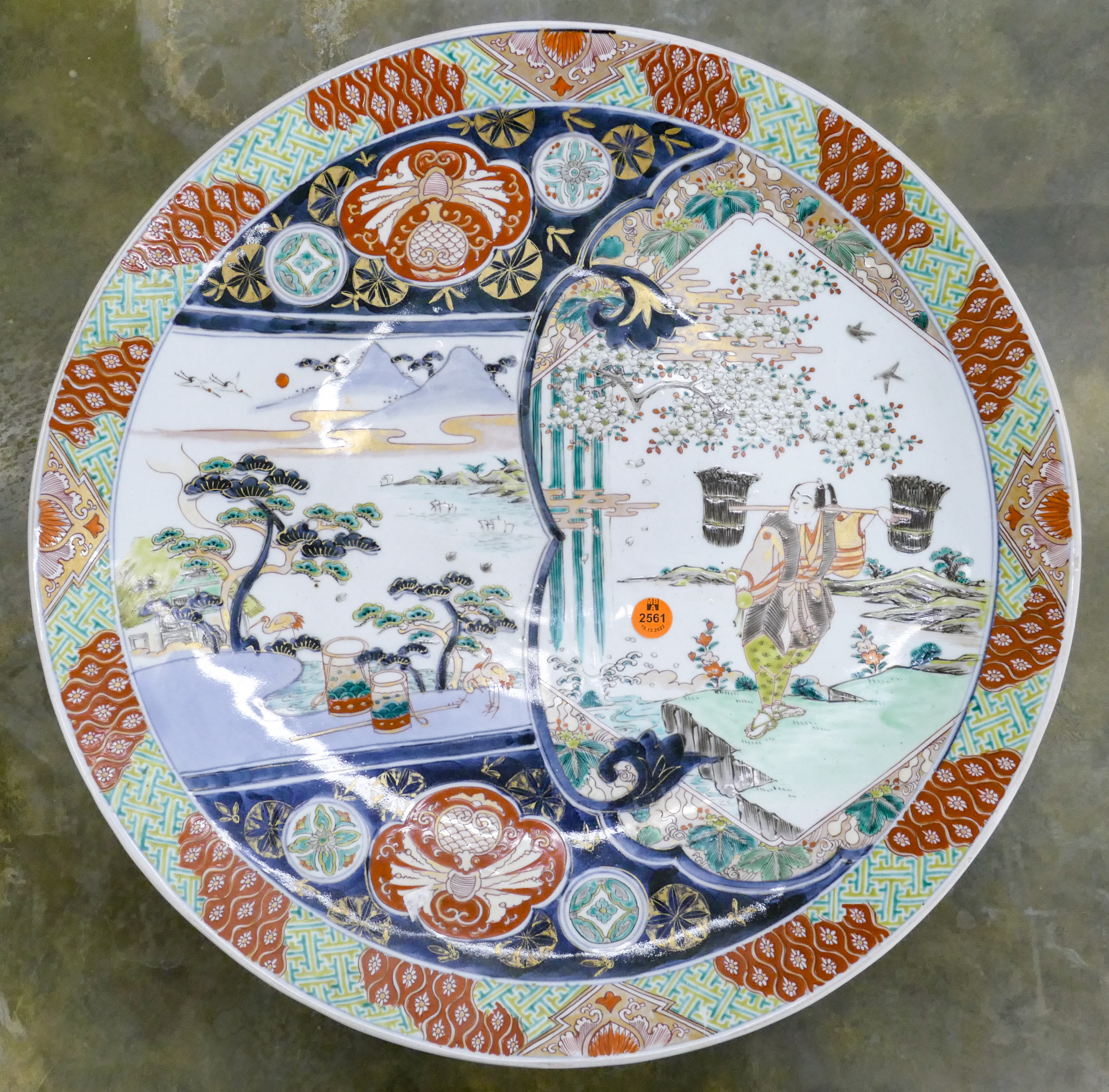 Antique Japanese Scenic Imari Charger-