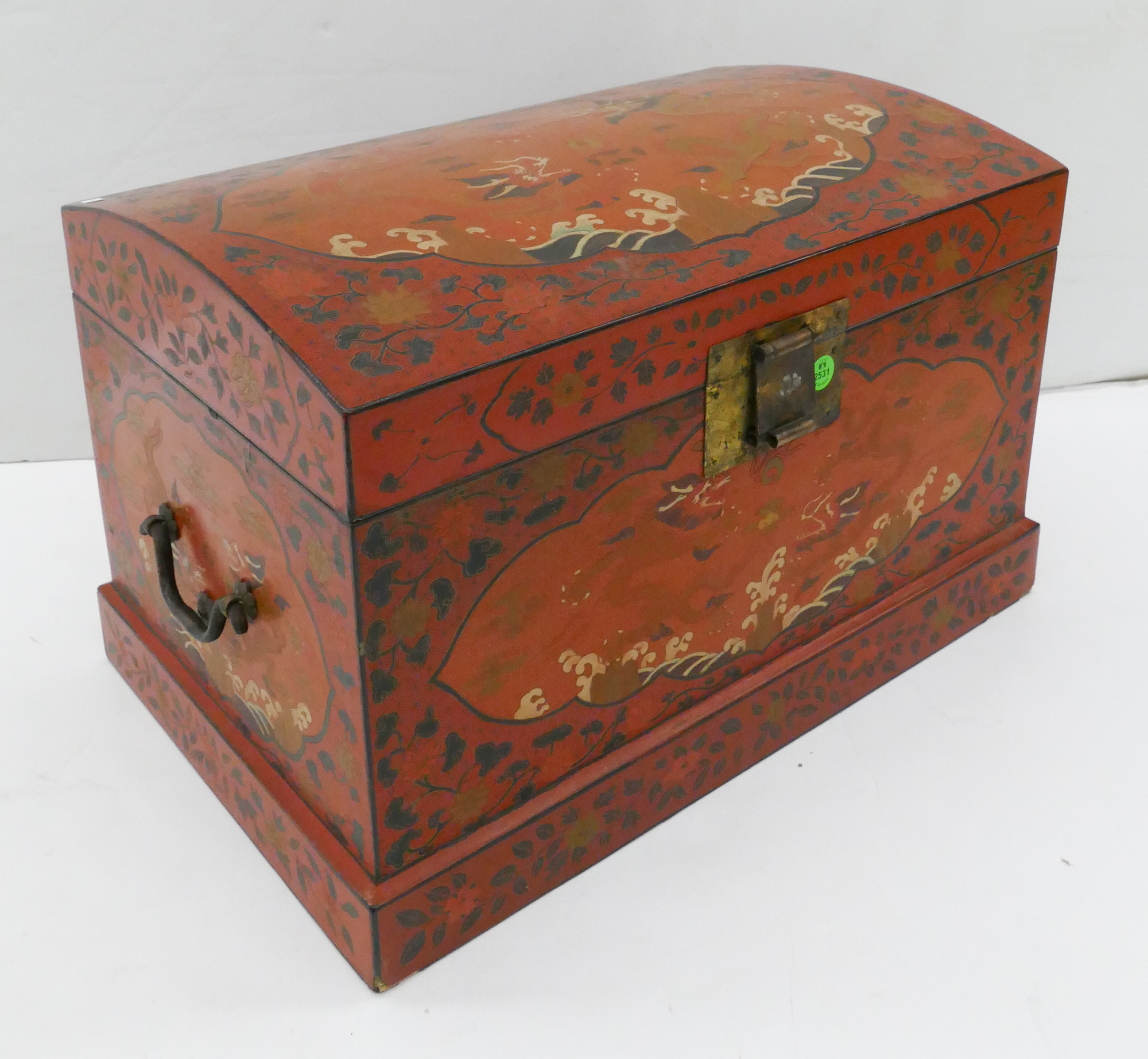 Old Chinese Lacquered Dragon Dome 368a1d
