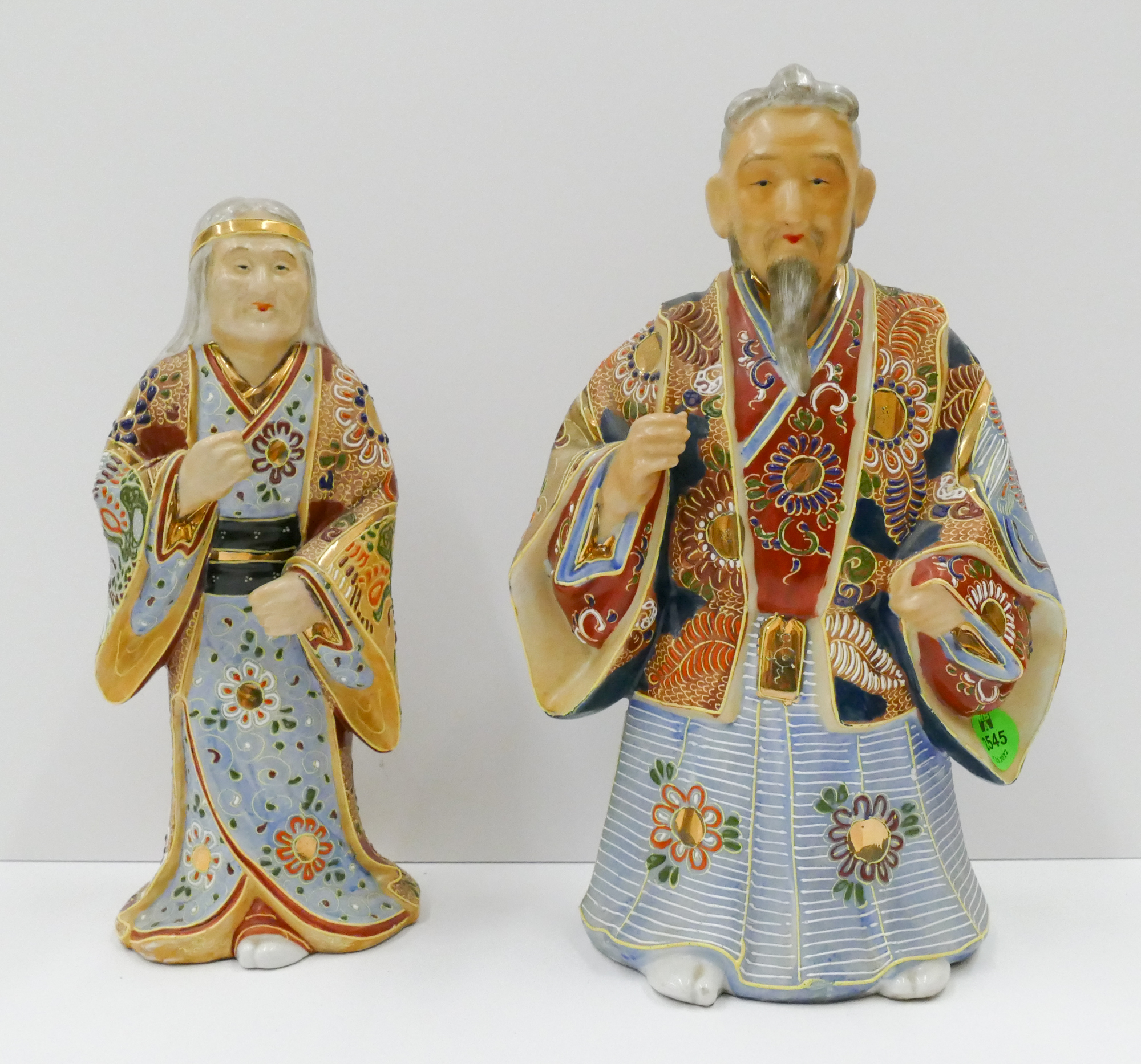 Pair Old Japanese Kutani Decorated