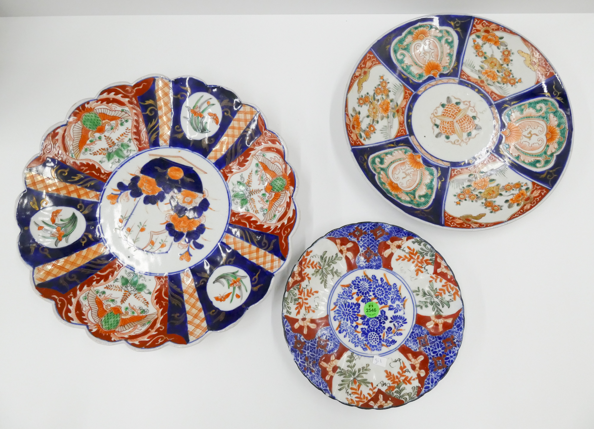 3pc Old Japanese Imari Porcelain