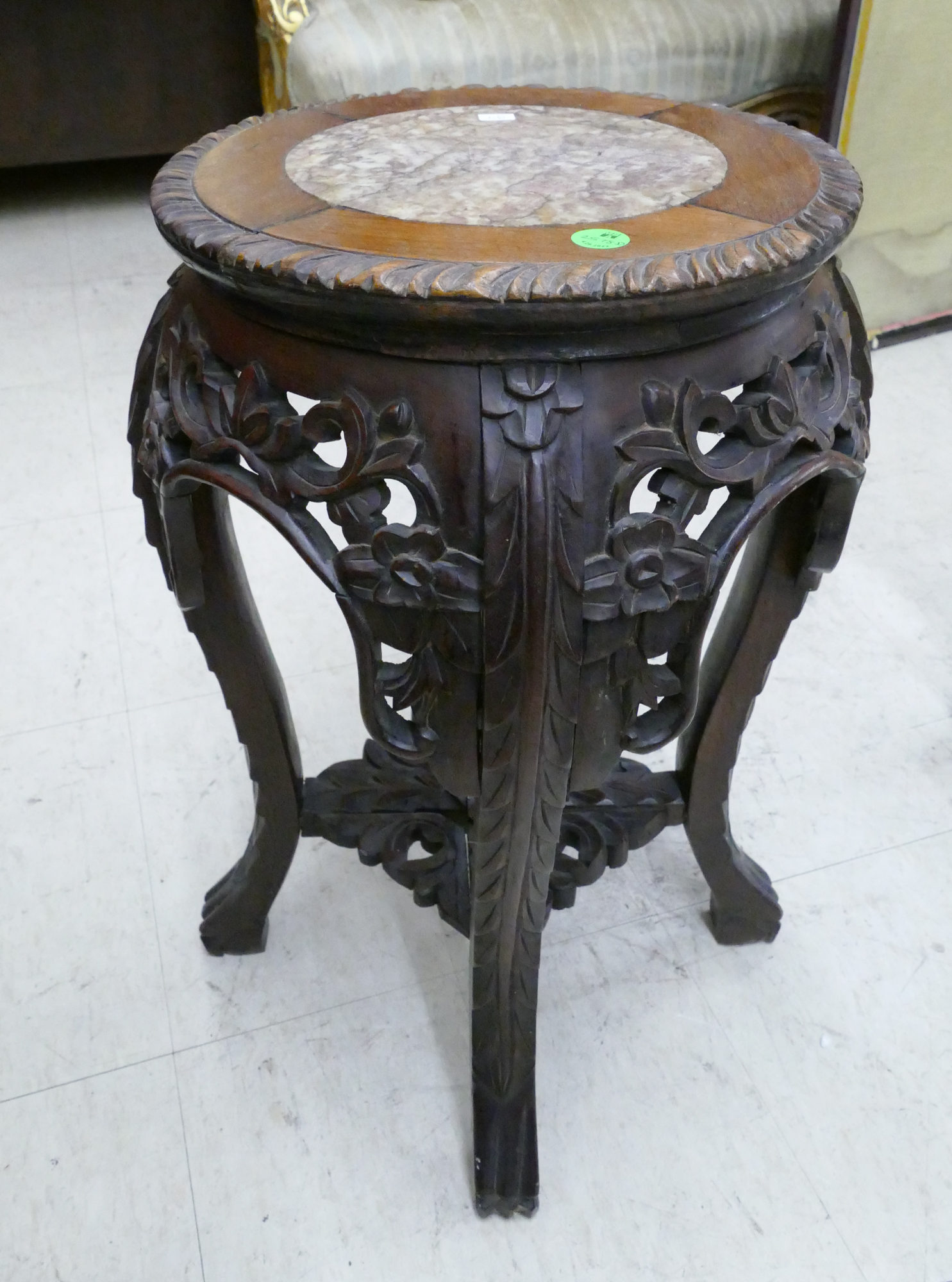 Old Chinese Marble Top Small Rosewood 368a50