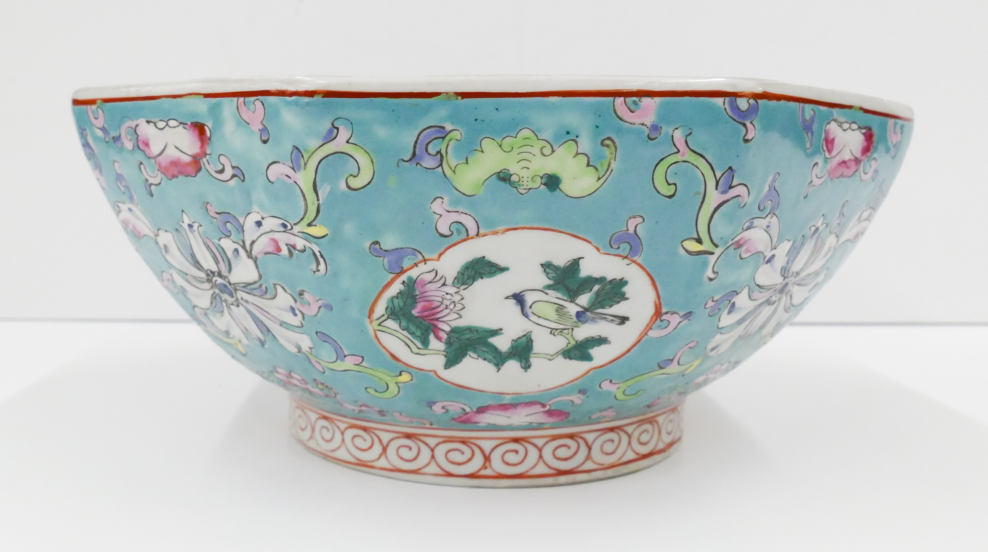 Old Chinese Turquoise Ground Porcelain