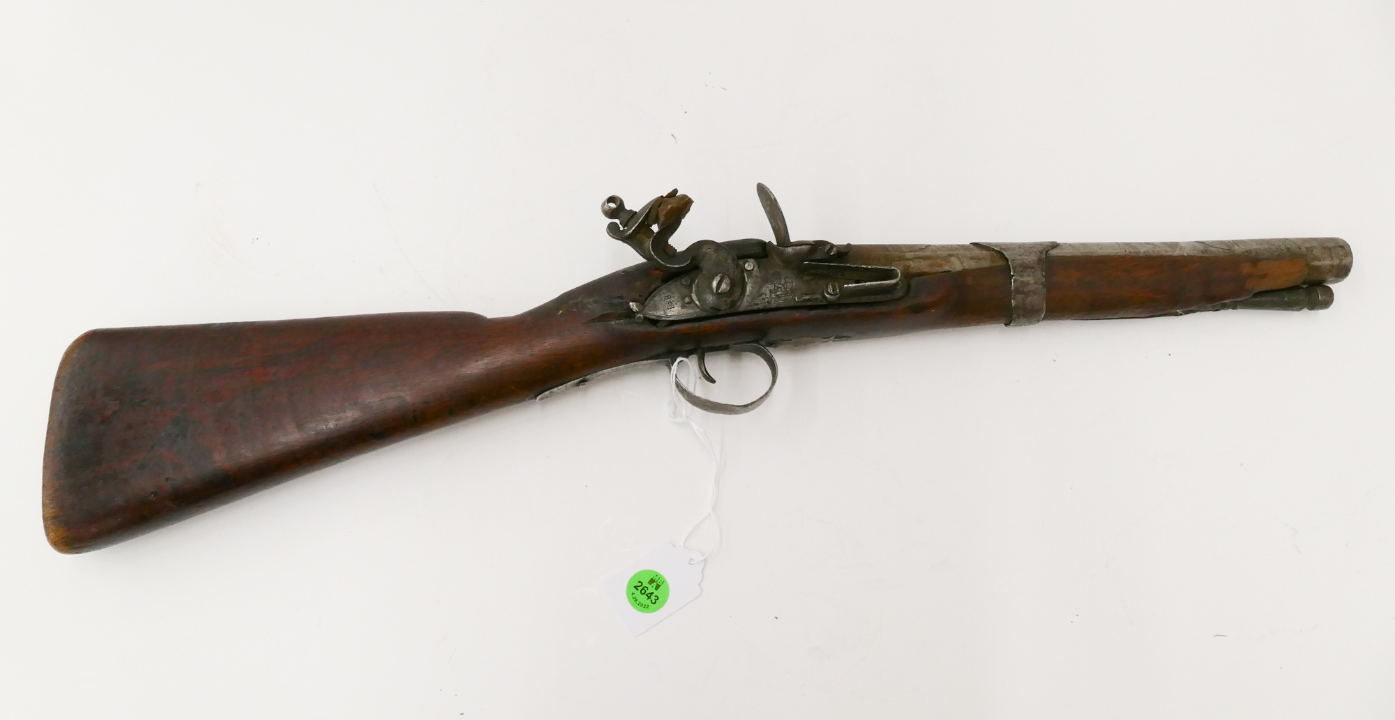 Antique English Flintlock Cutdown Rifle-