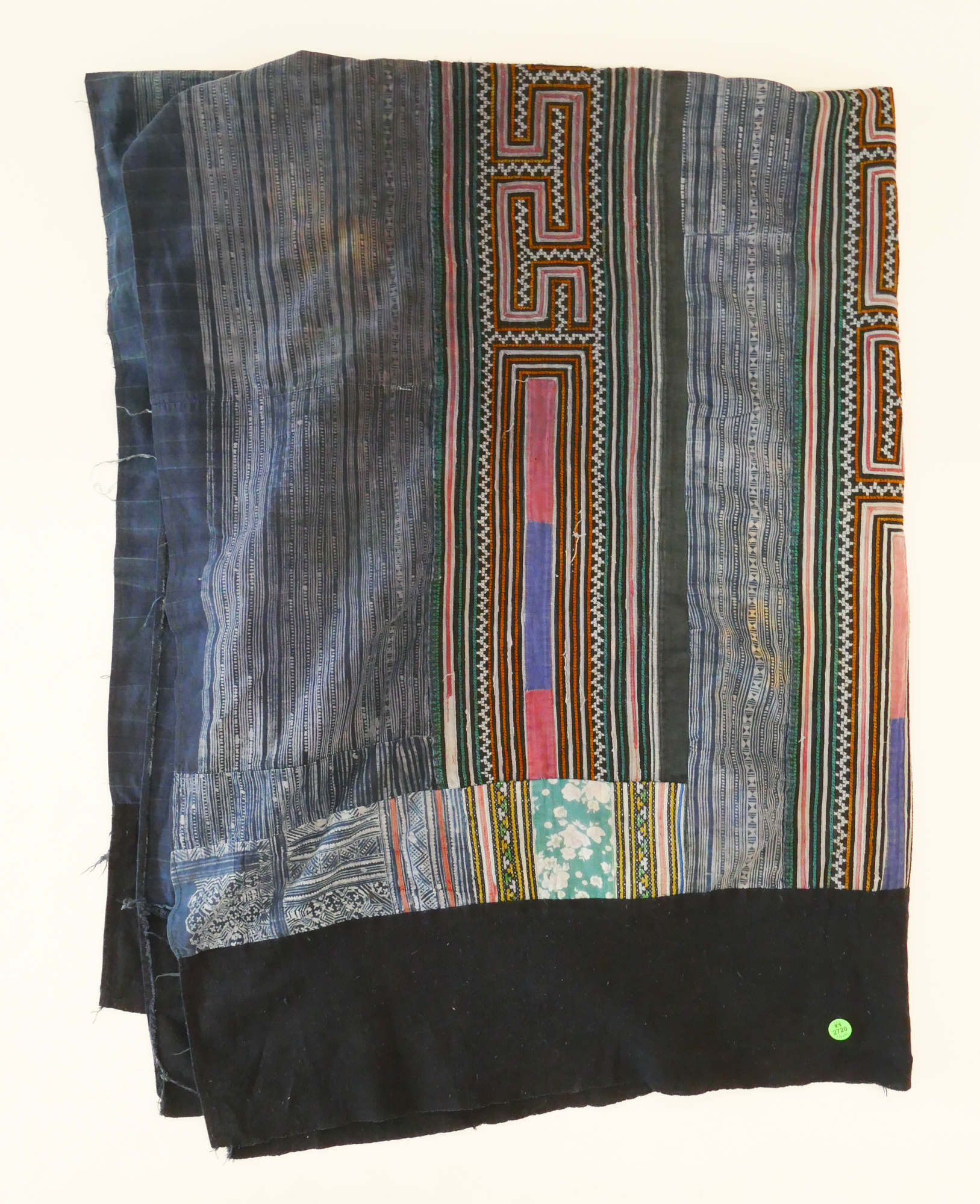 Old SE Asian Woven Indigo Textile  368ad5