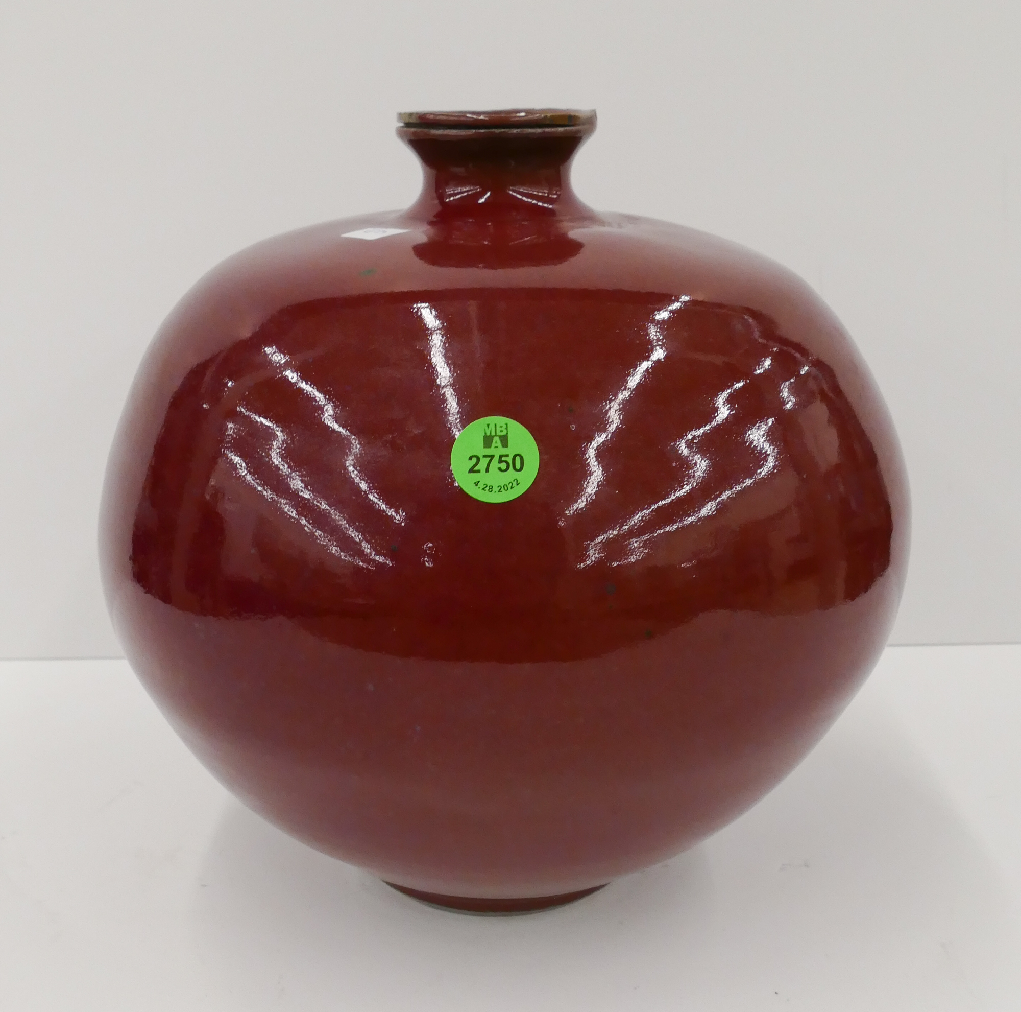 Studio Pottery Oxblood Glazed Vase  368af2
