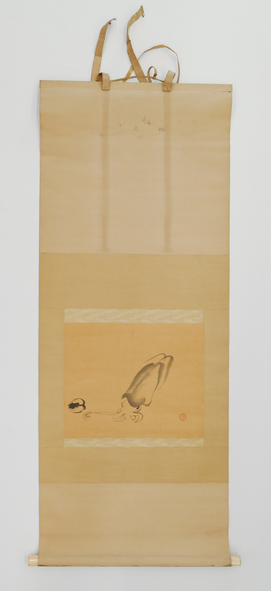 Old Japanese Squid Scroll Painting