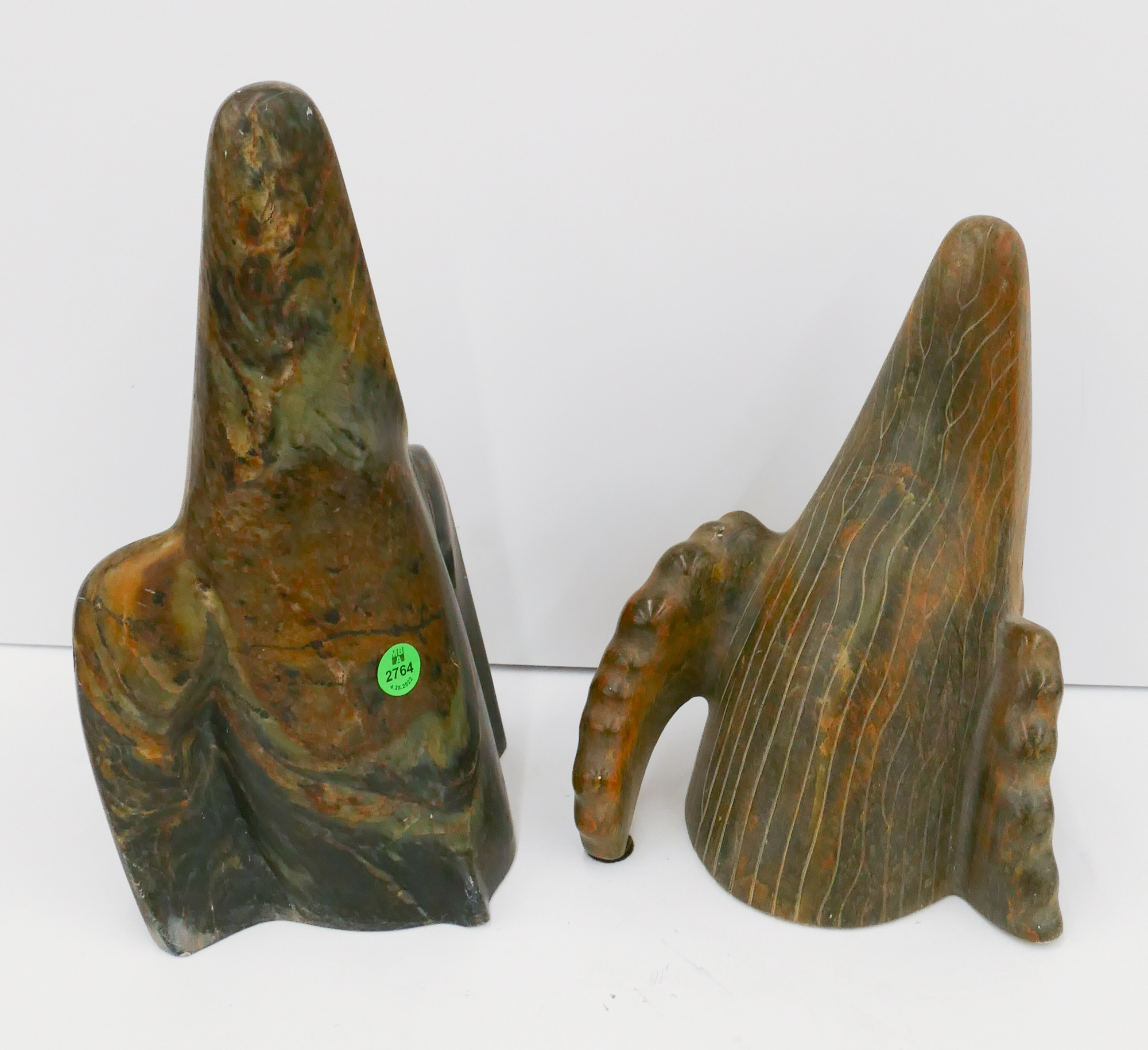 2pc Alaskan Soapstone Large Whale