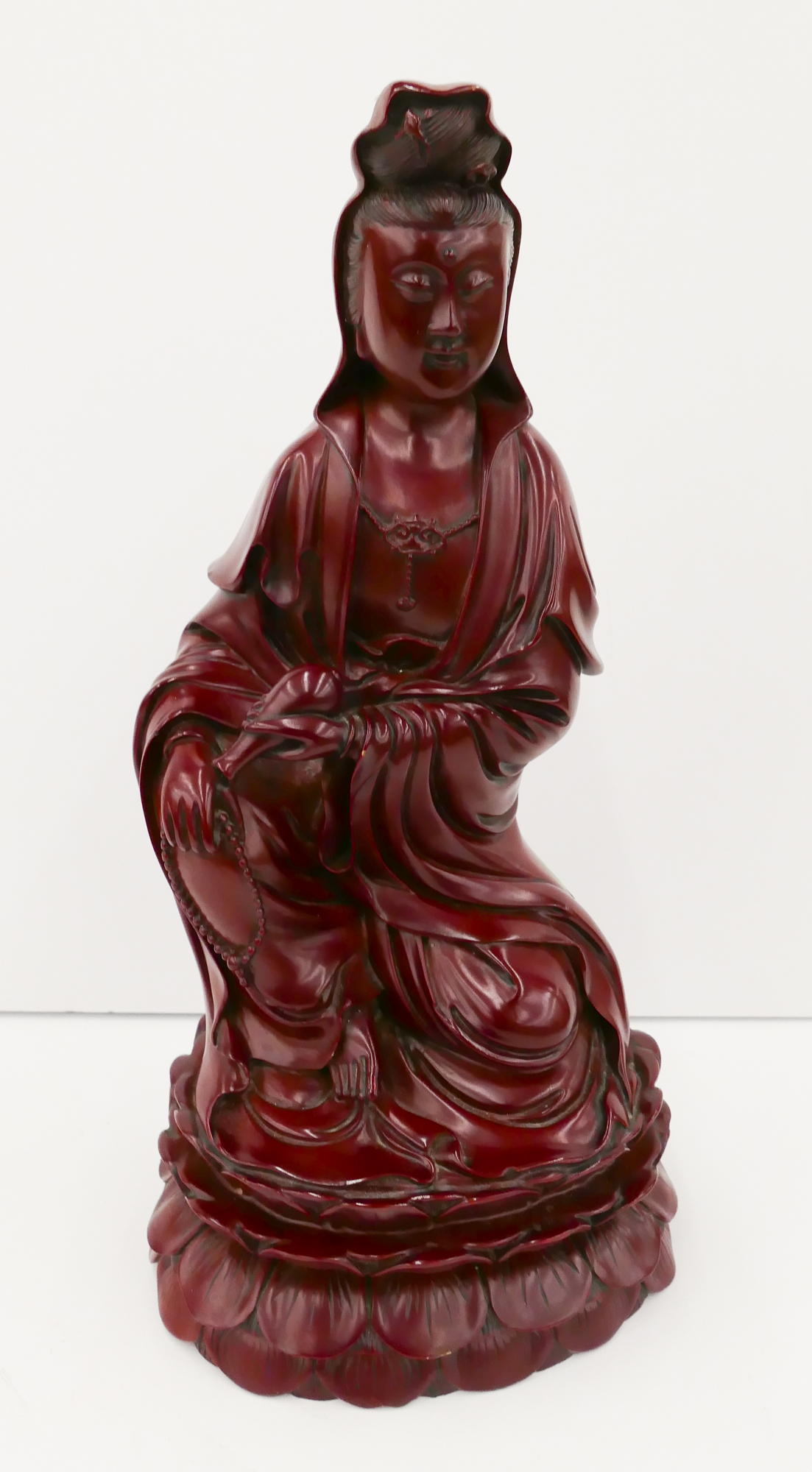 Chinese Resin Quanyin Statue- 12''