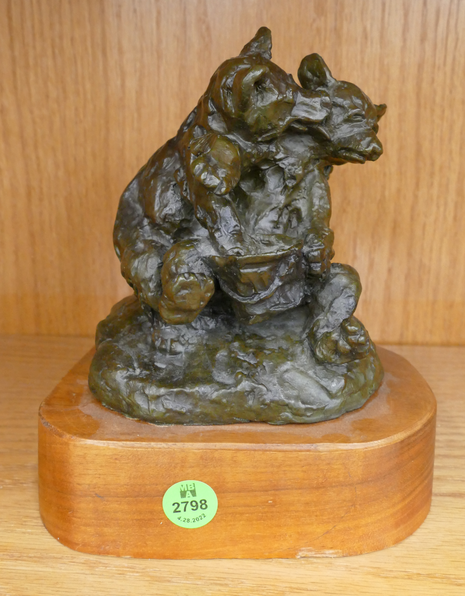 Garry Schildt Bear Cubs Bronze S/N Sculpture-