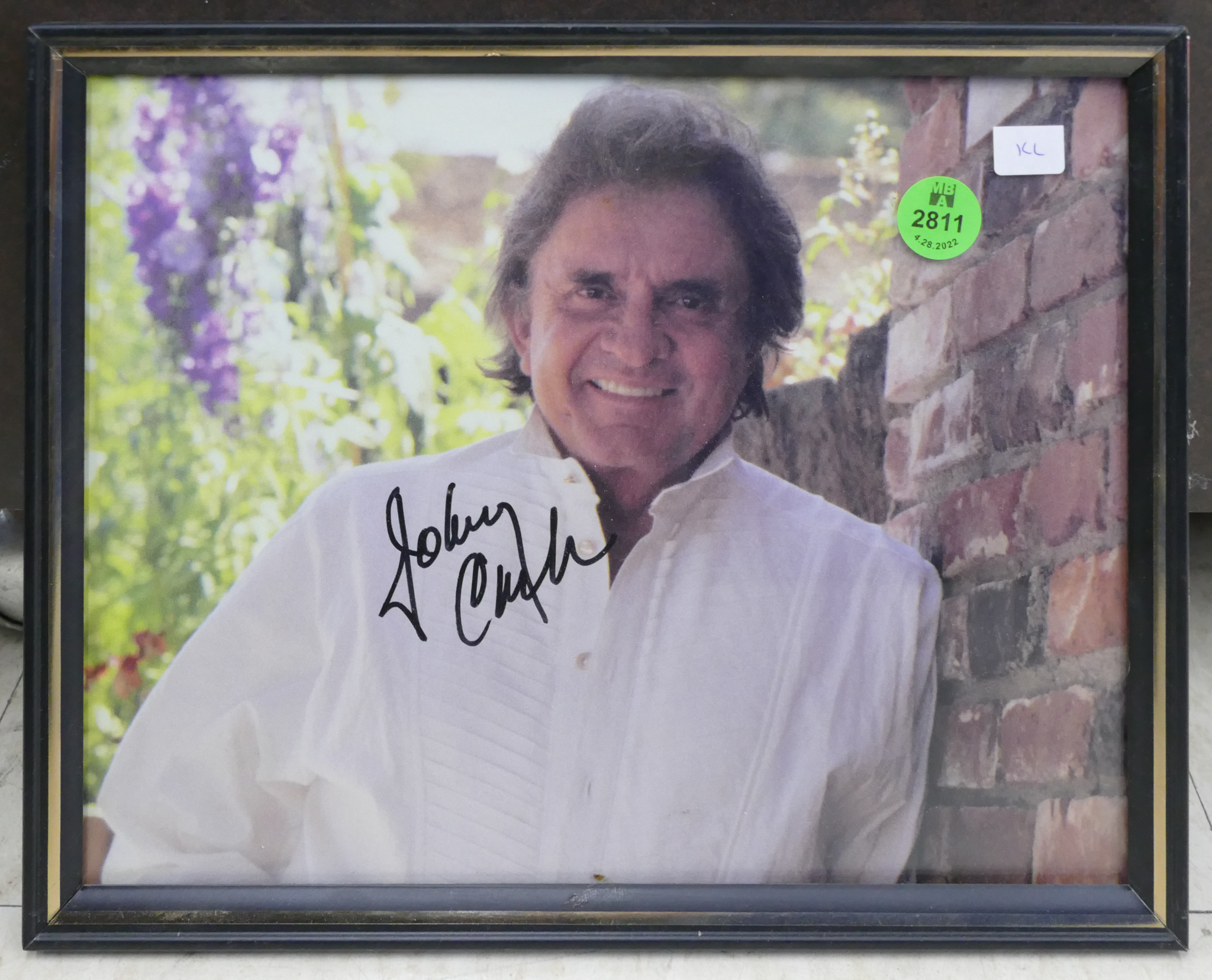 Johnny Cash Signed Photograph Framed-