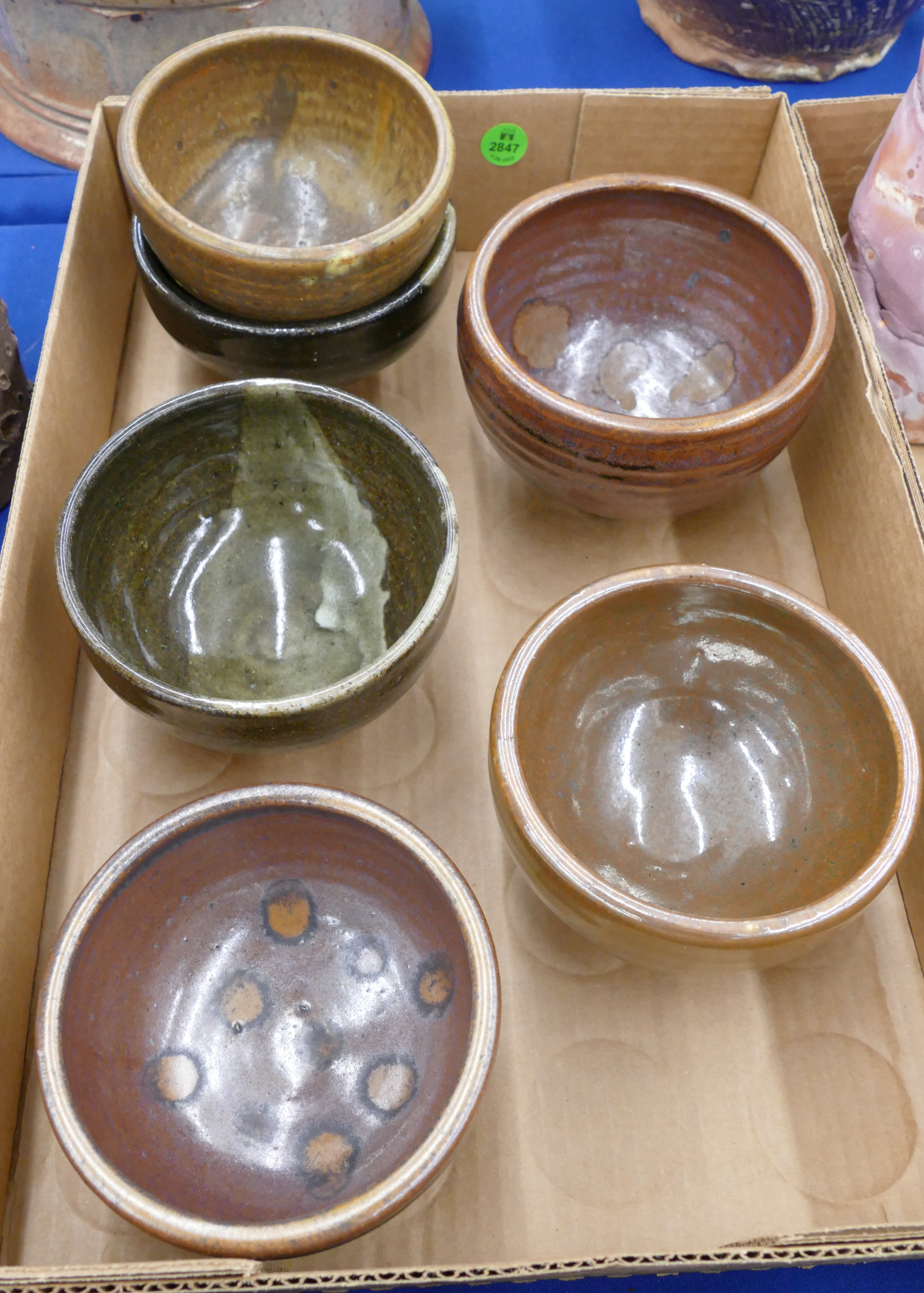 Box 6pc Studio Pottery Small Bowls 368b4d