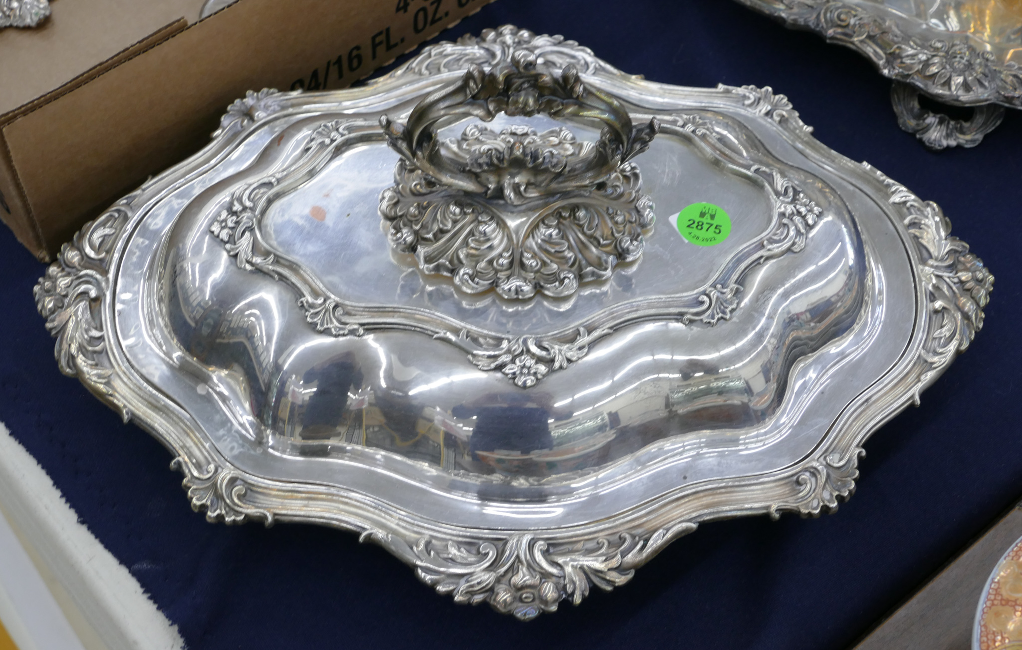 Ornate Sheffield Plated Covered Server-