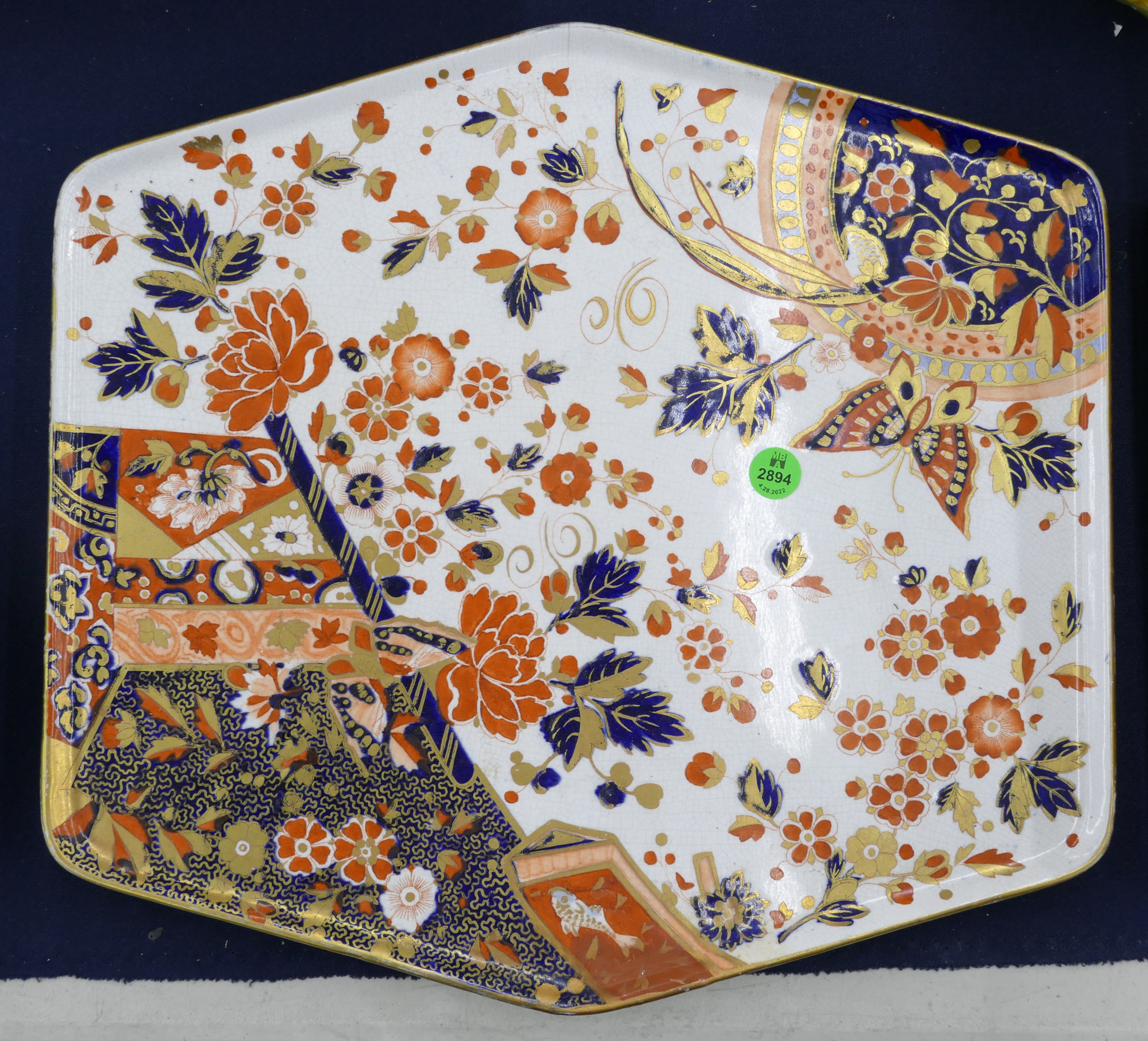 Antique Gilt Imari Pattern Tray-