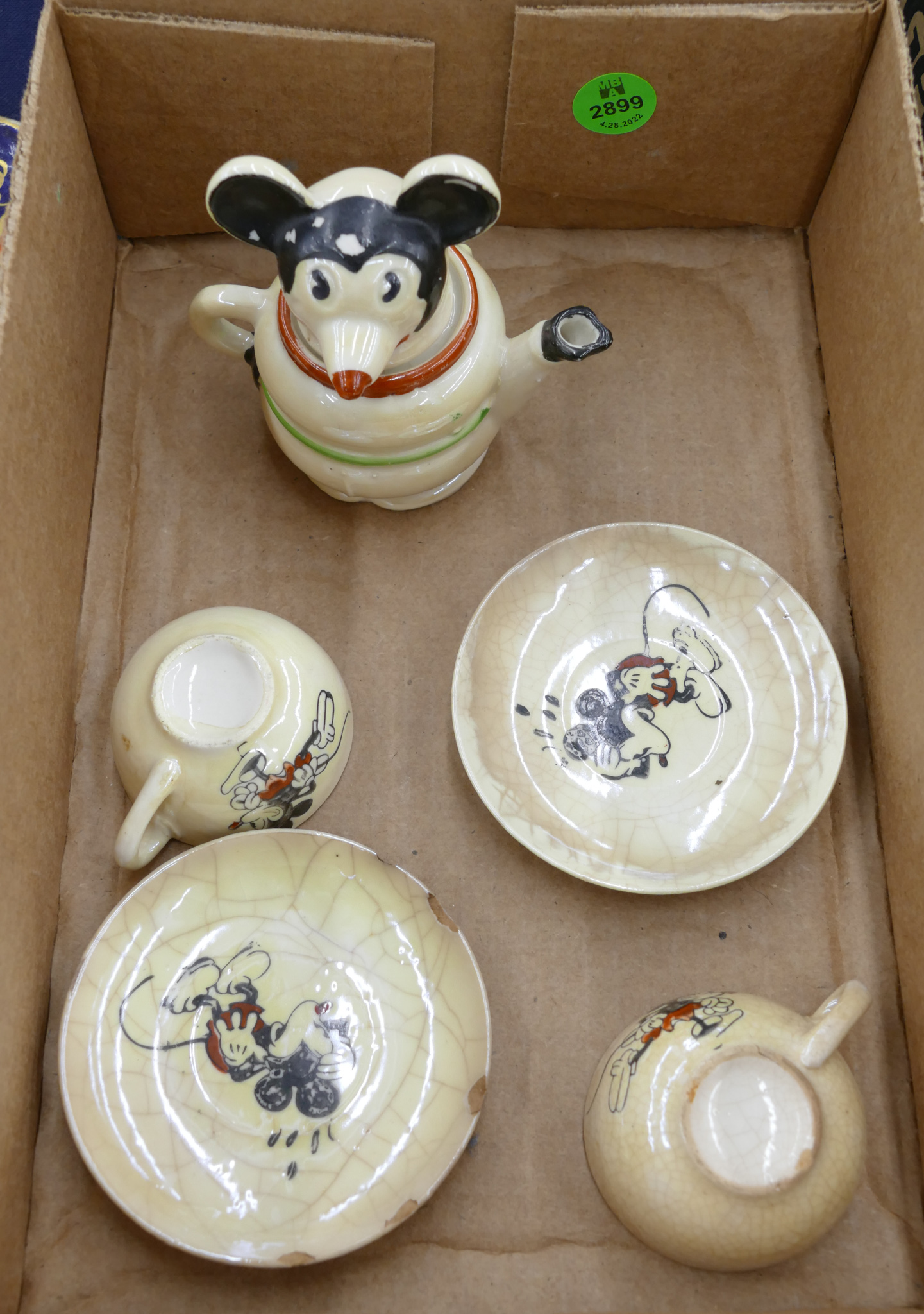 Box 1930s Mickey Mouse Childs Teapot