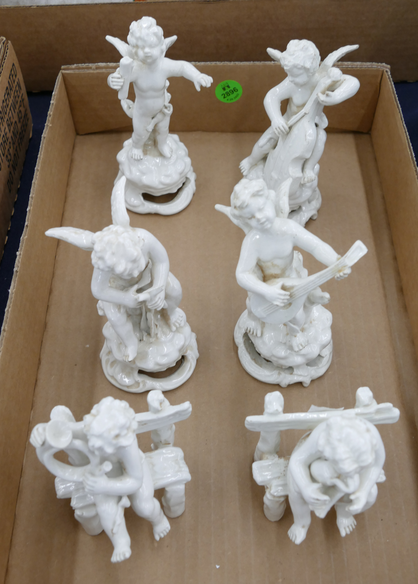 Box Italian Ceramic Putti Figures