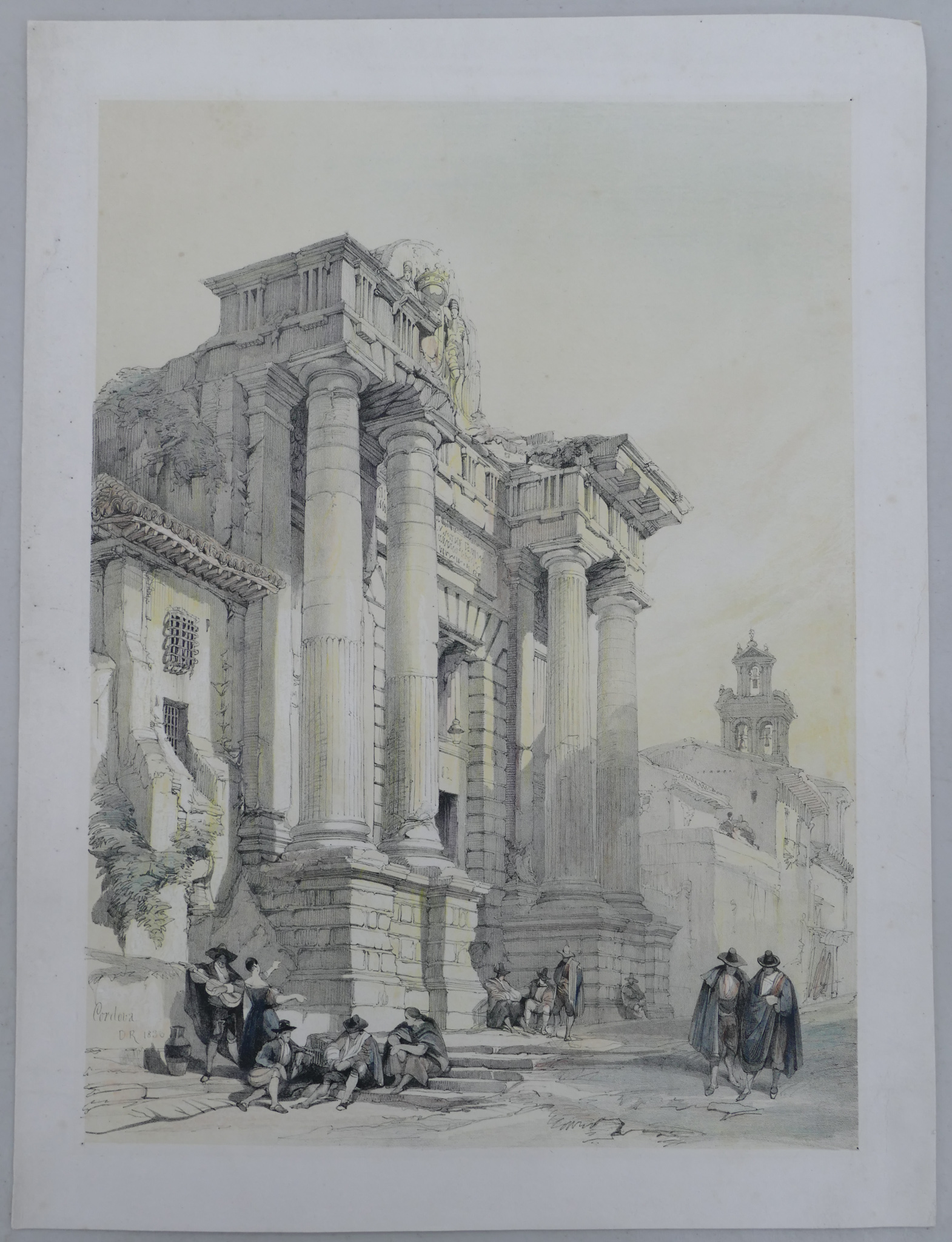 Antique David Roberts Tinted Architectural