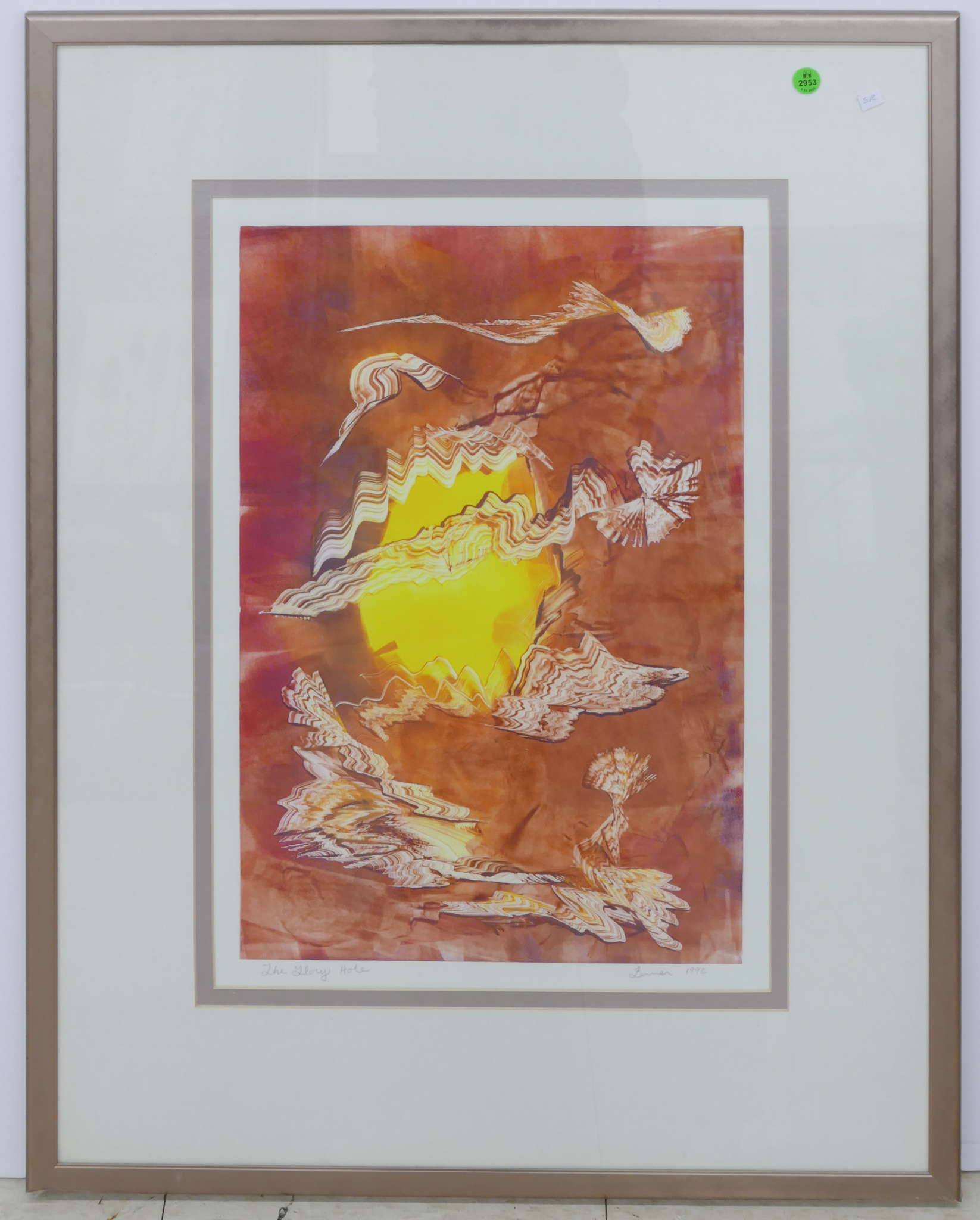 Ferner Glory Hole Monoprint Framed  368bab