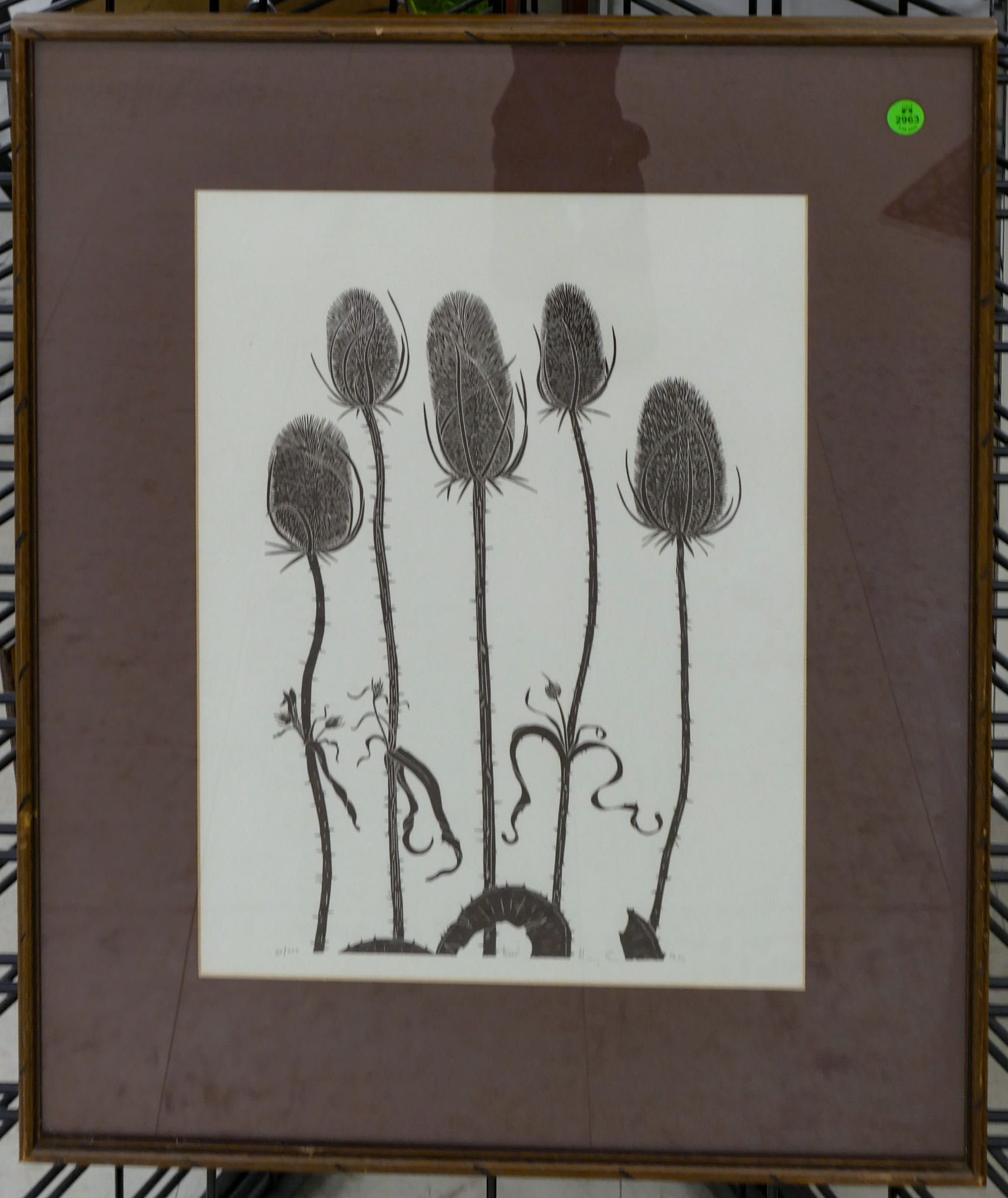 Henry Evans Thistle S N Woodcut 368bb5