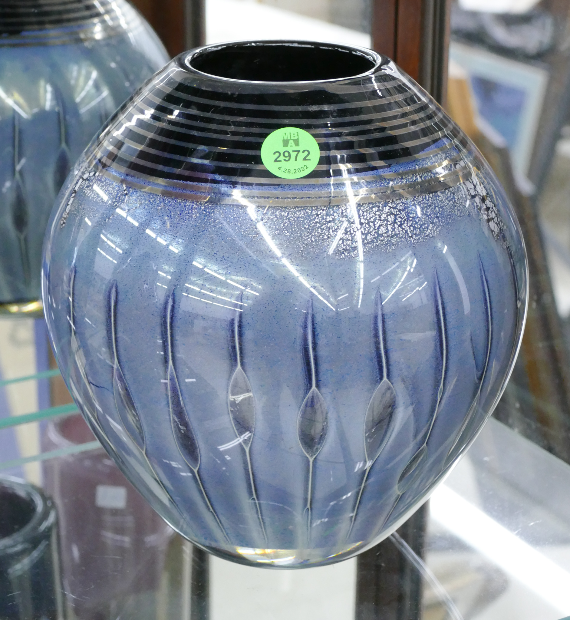 Dan Bergsma Optic Glass Vase- 7''