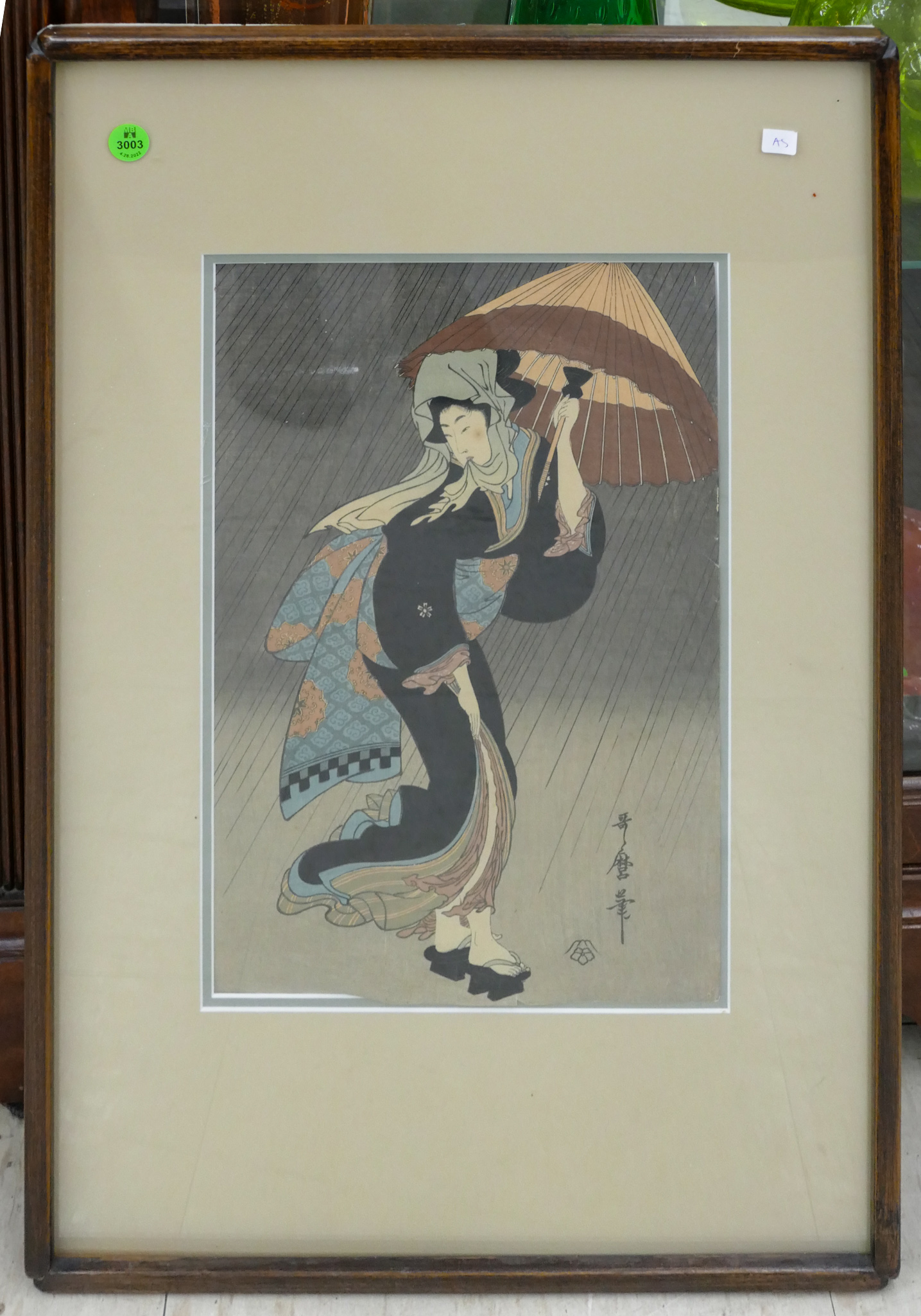 Vintage Japanese Woman with Parasol 368bdb