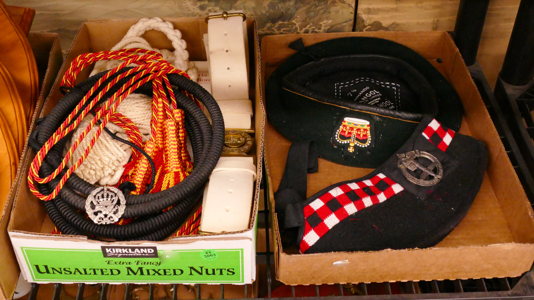 2 Boxes Military Hats & Tassels
