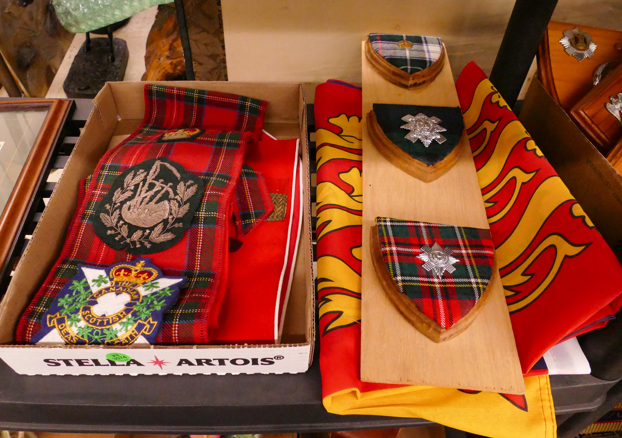 Box Scottish Military Sashes, Flag,