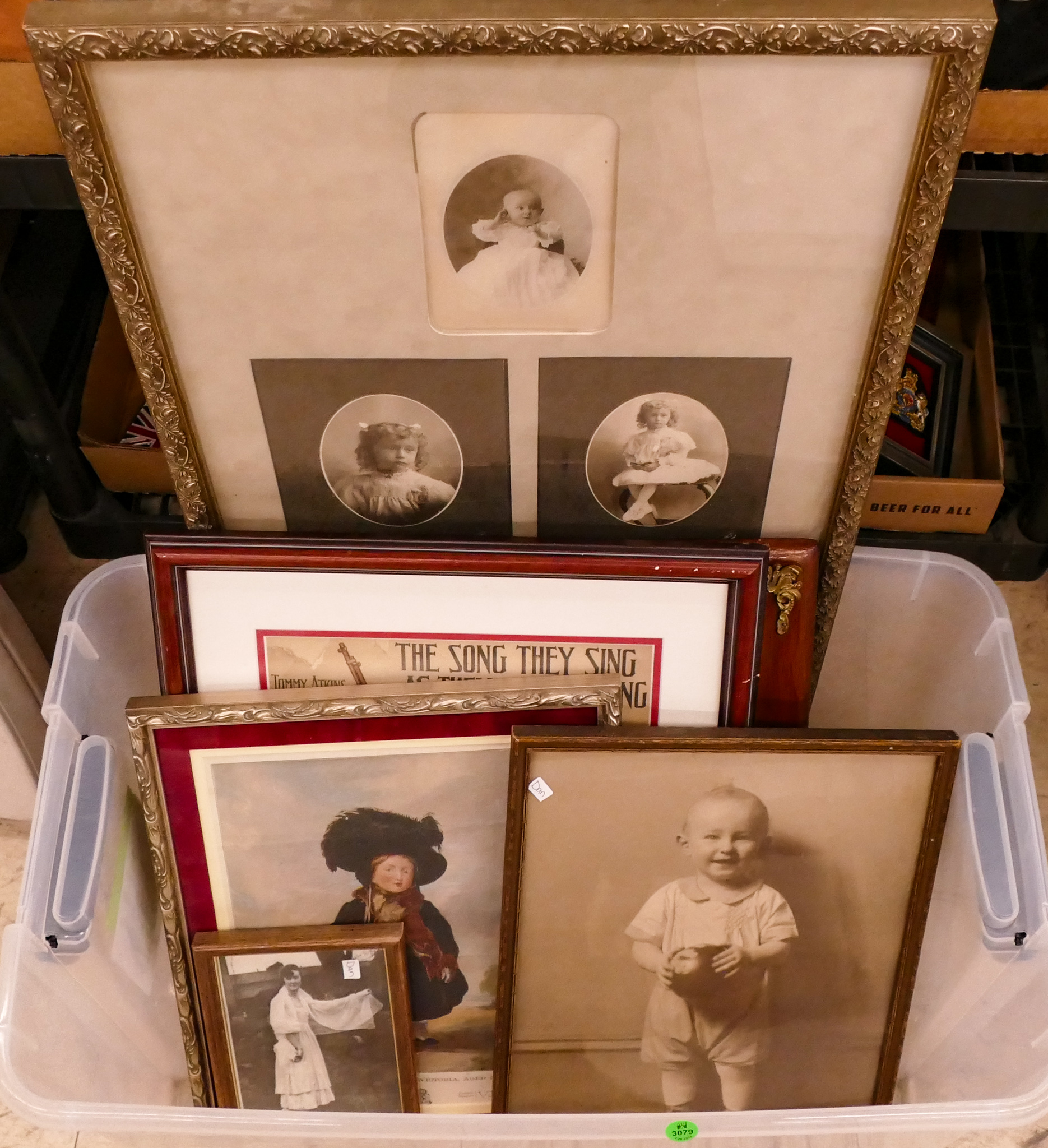 Tote 6pc Antique Framed Photos