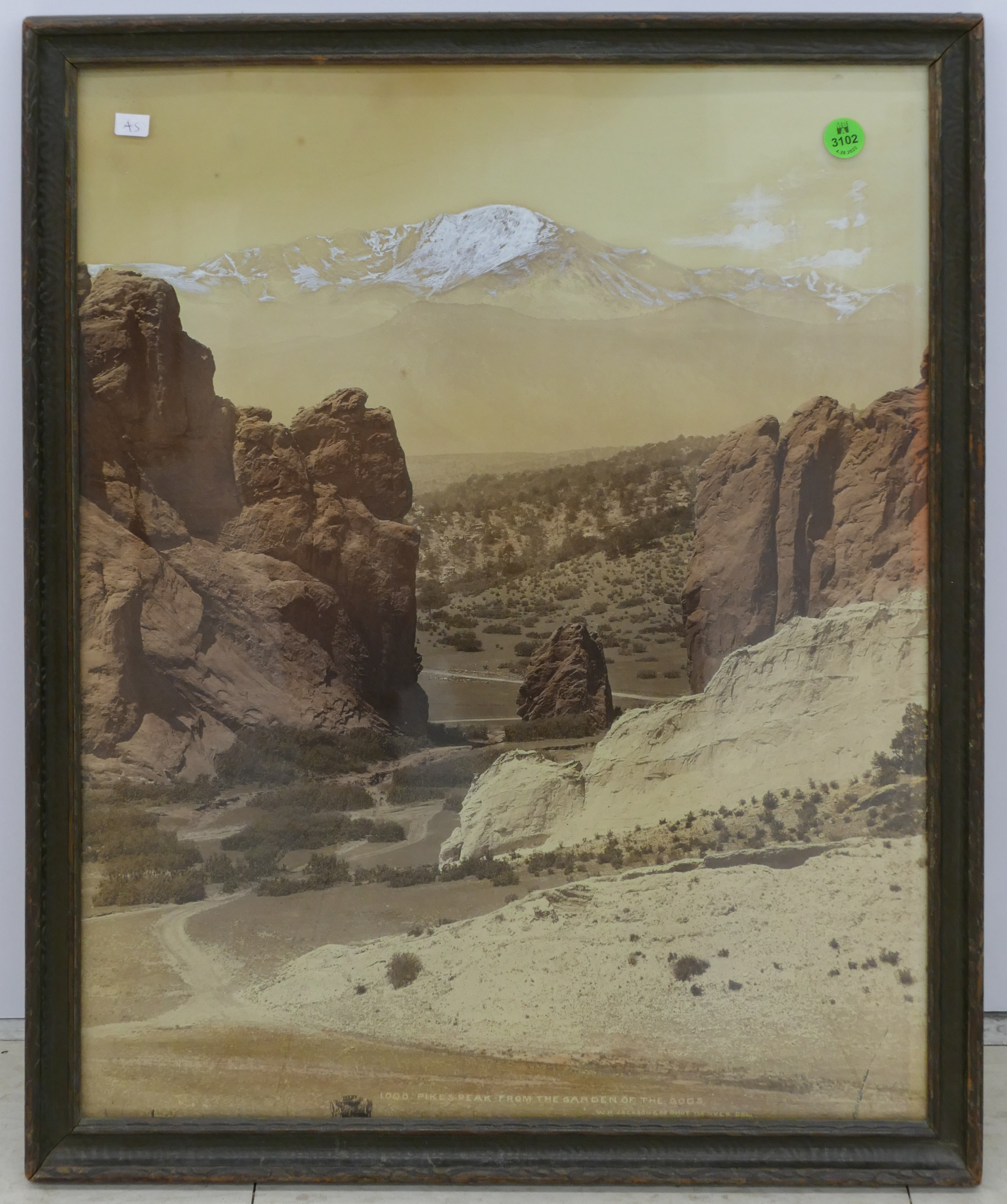 Antique Pike s Peak Tinted Photograph 368c34