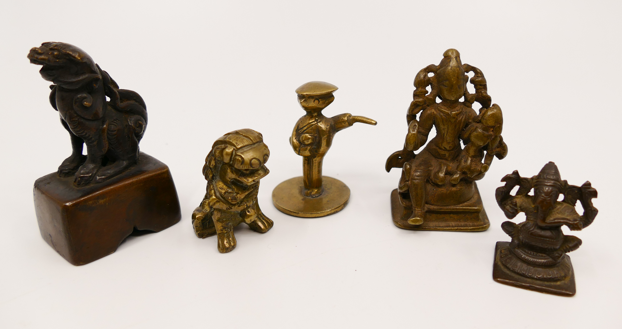 Box 5pc Antique Bronze Miniature 368d7b