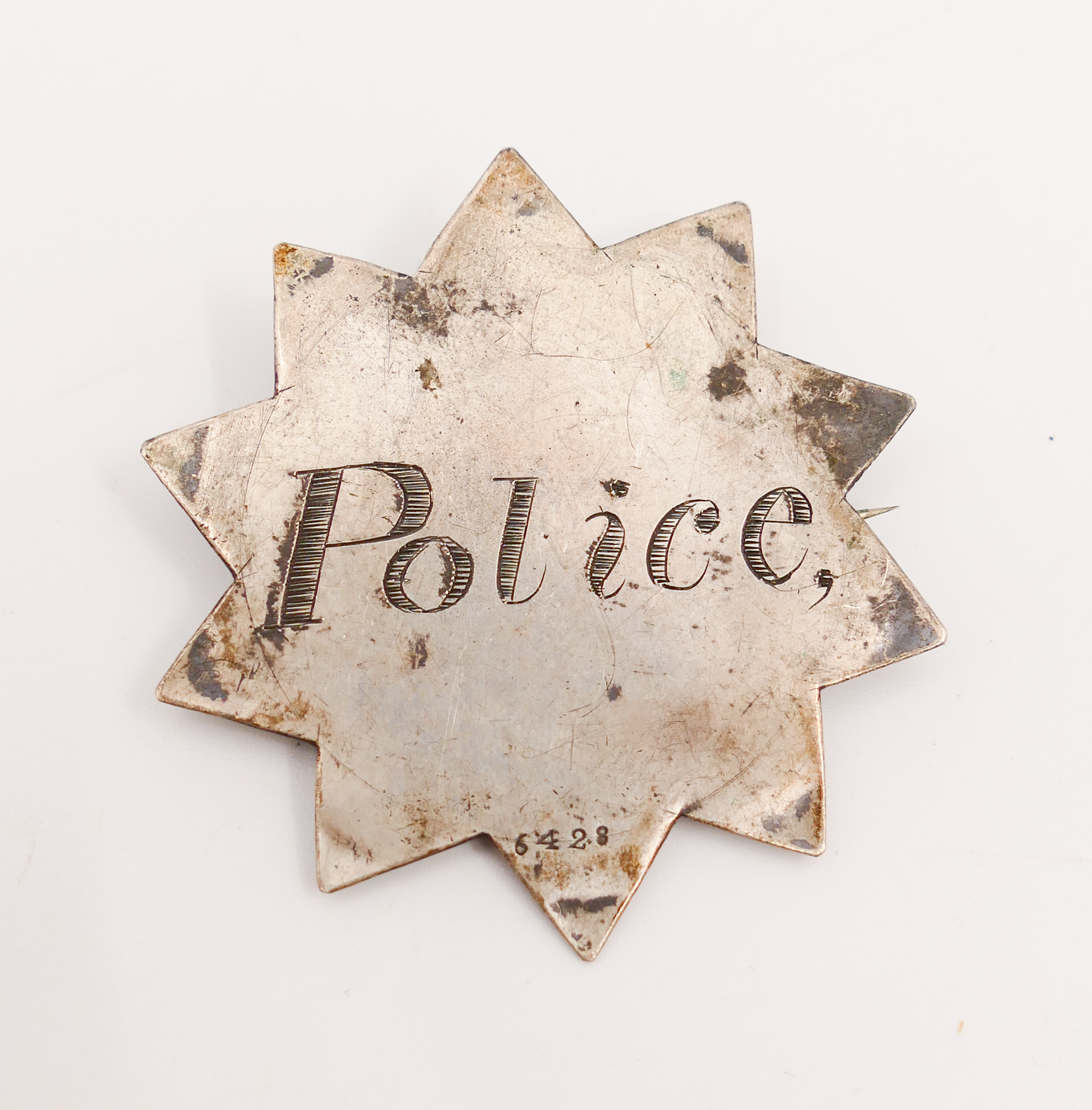 Antique Handmade Silver Police