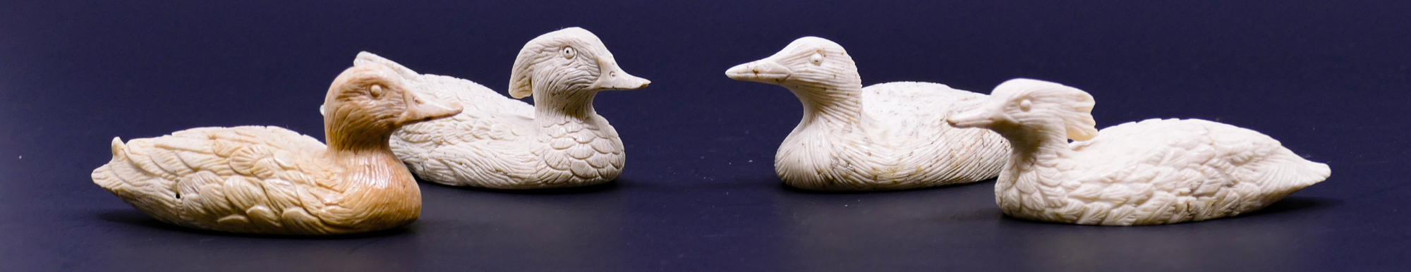 Box 4pc Alaskan Inuit Carved Duck