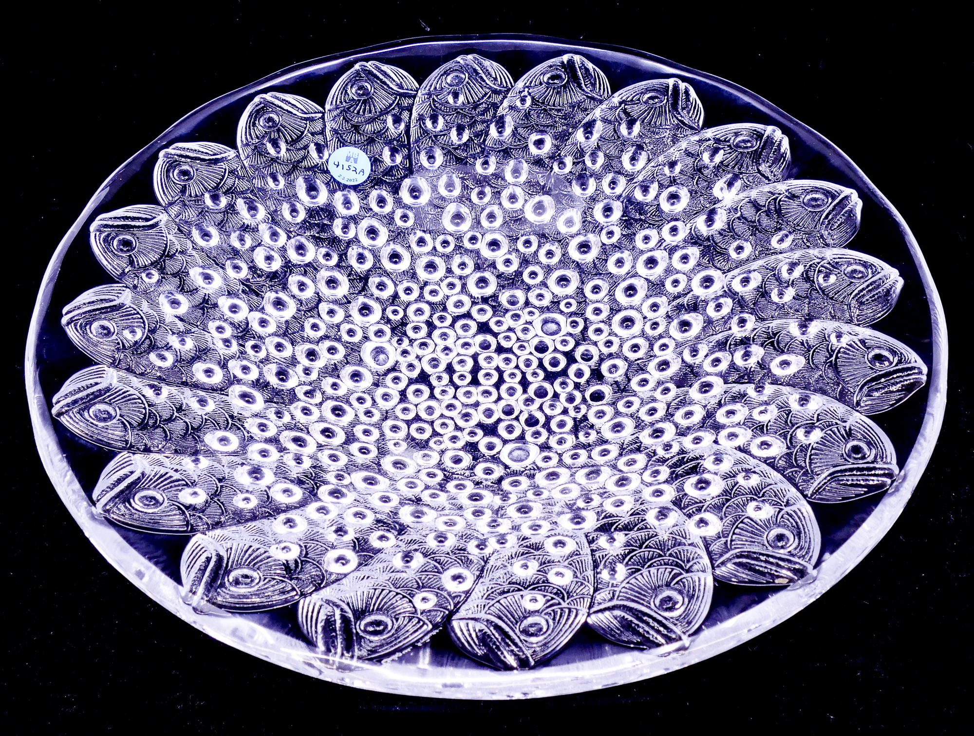 Lalique Roscoff Crystal Fish Bowl-