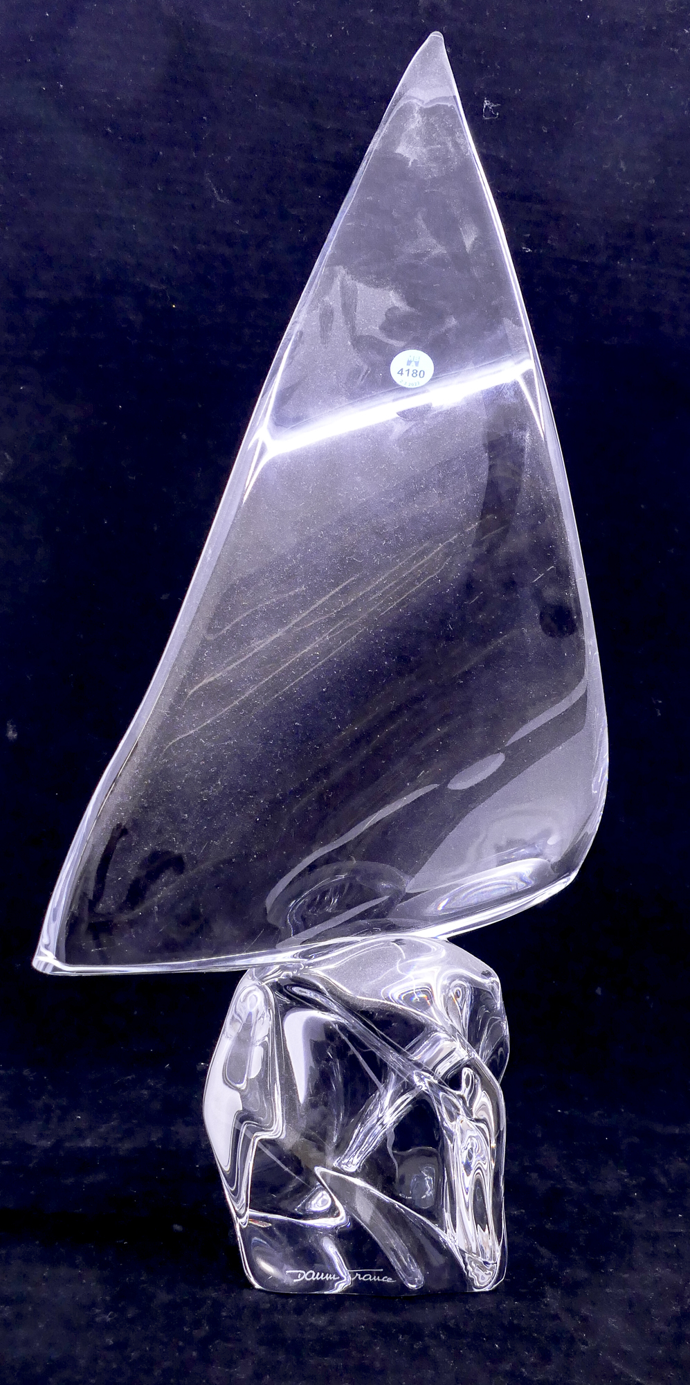 Daum France Crystal Large Sailboat