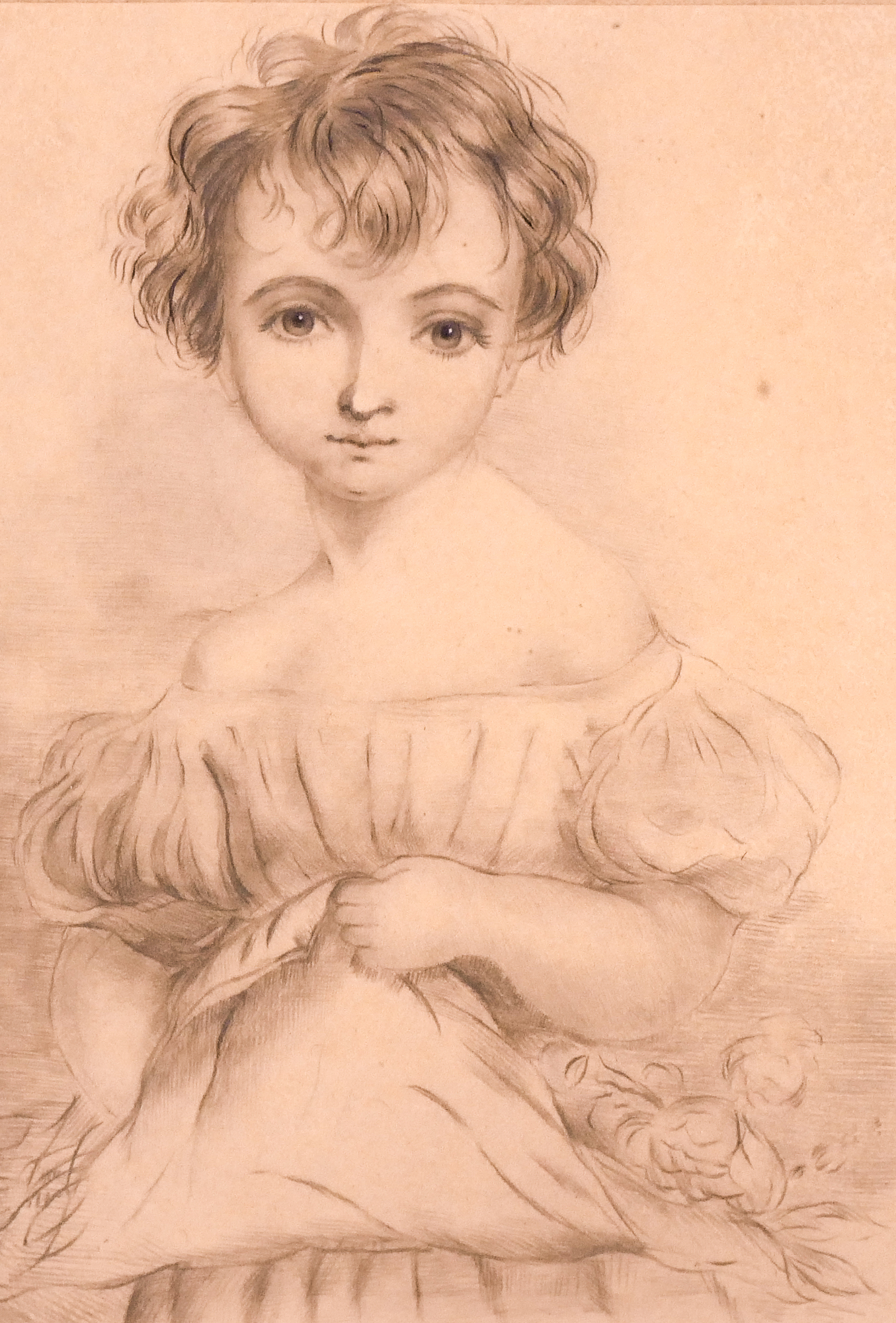 Antique Colonial Child Graphite 368e12