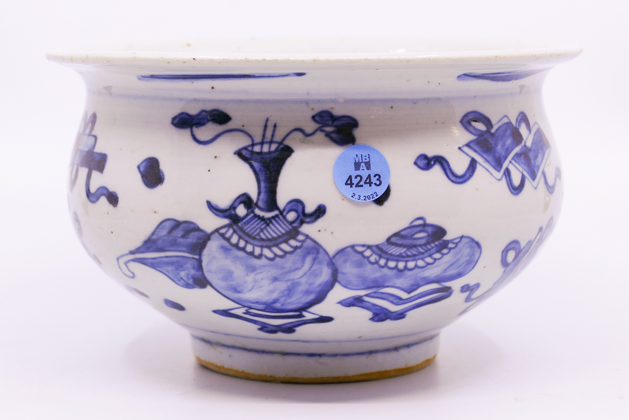 Antique Chinese B&W Porcelain Censer