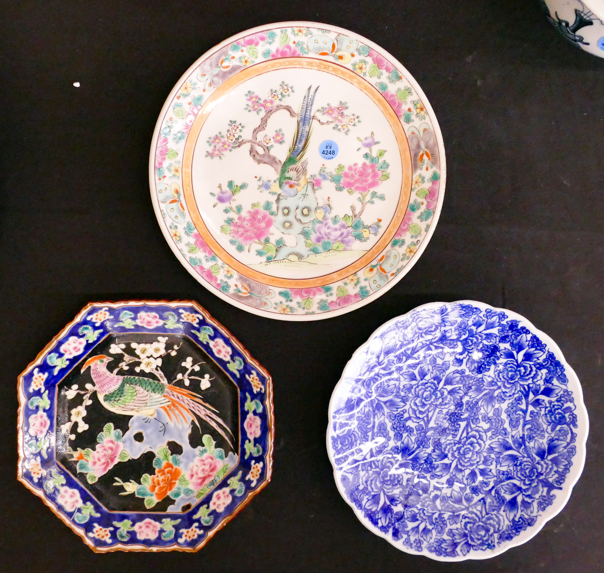 3pc Vintage Japanese Porcelain Plates-