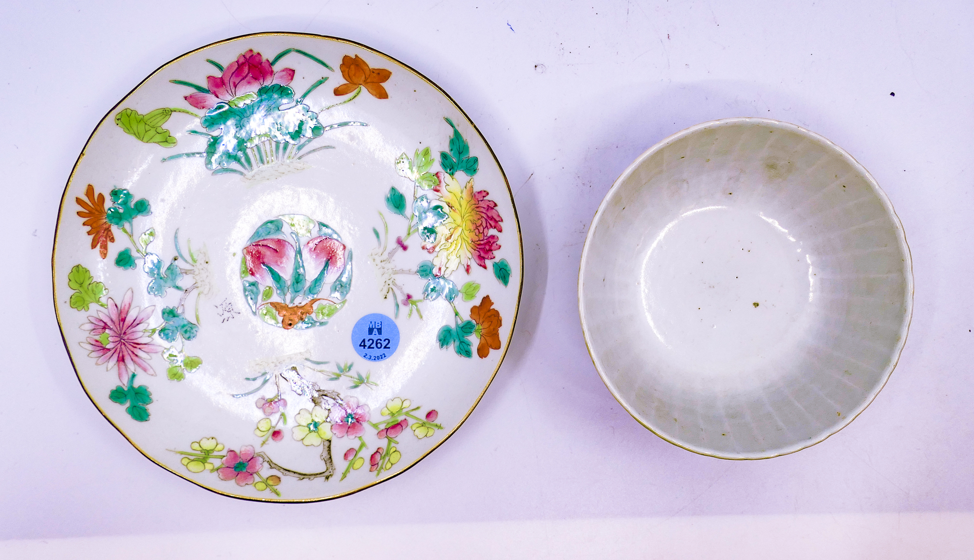 2pc Antique Chinese Porcelain Dish