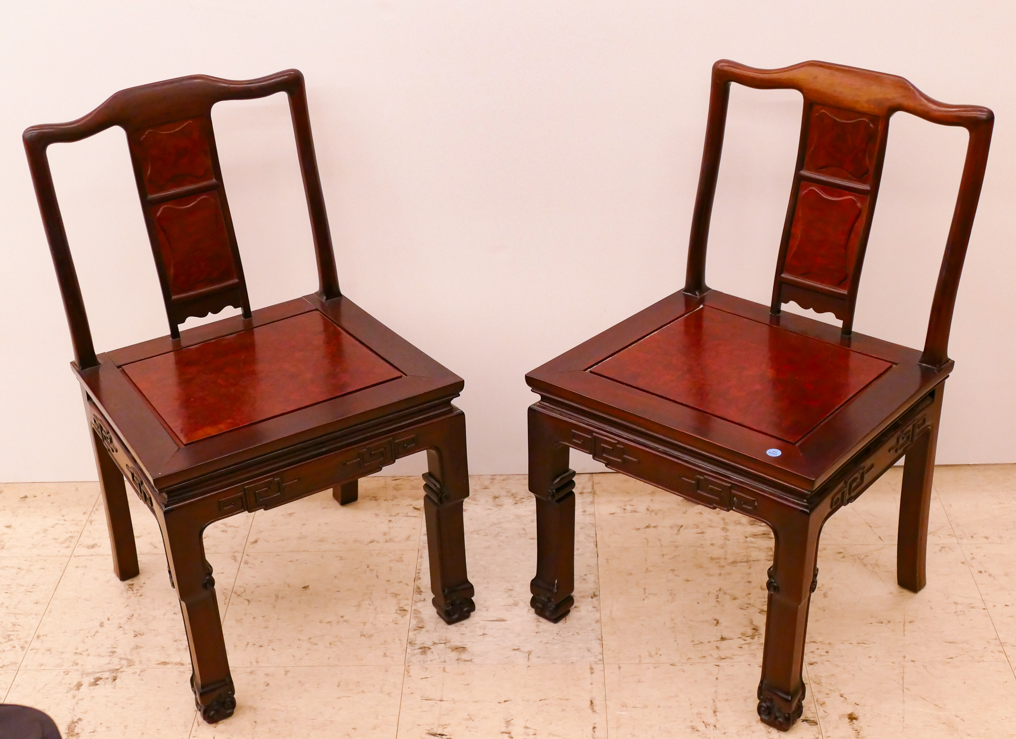 Pair Chinese Rosewood Sidechairs  368e70
