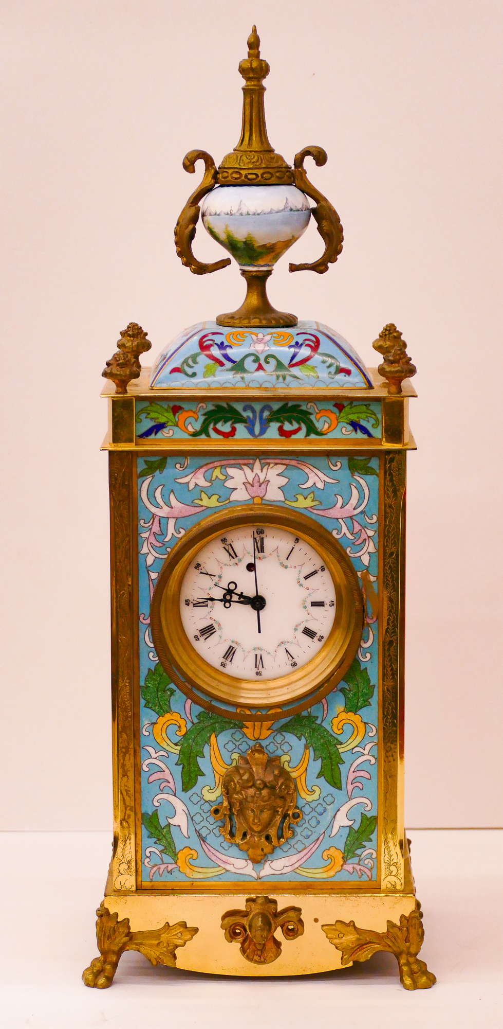 Indo Chinese Cloisonne Shelf Clock  368e7c