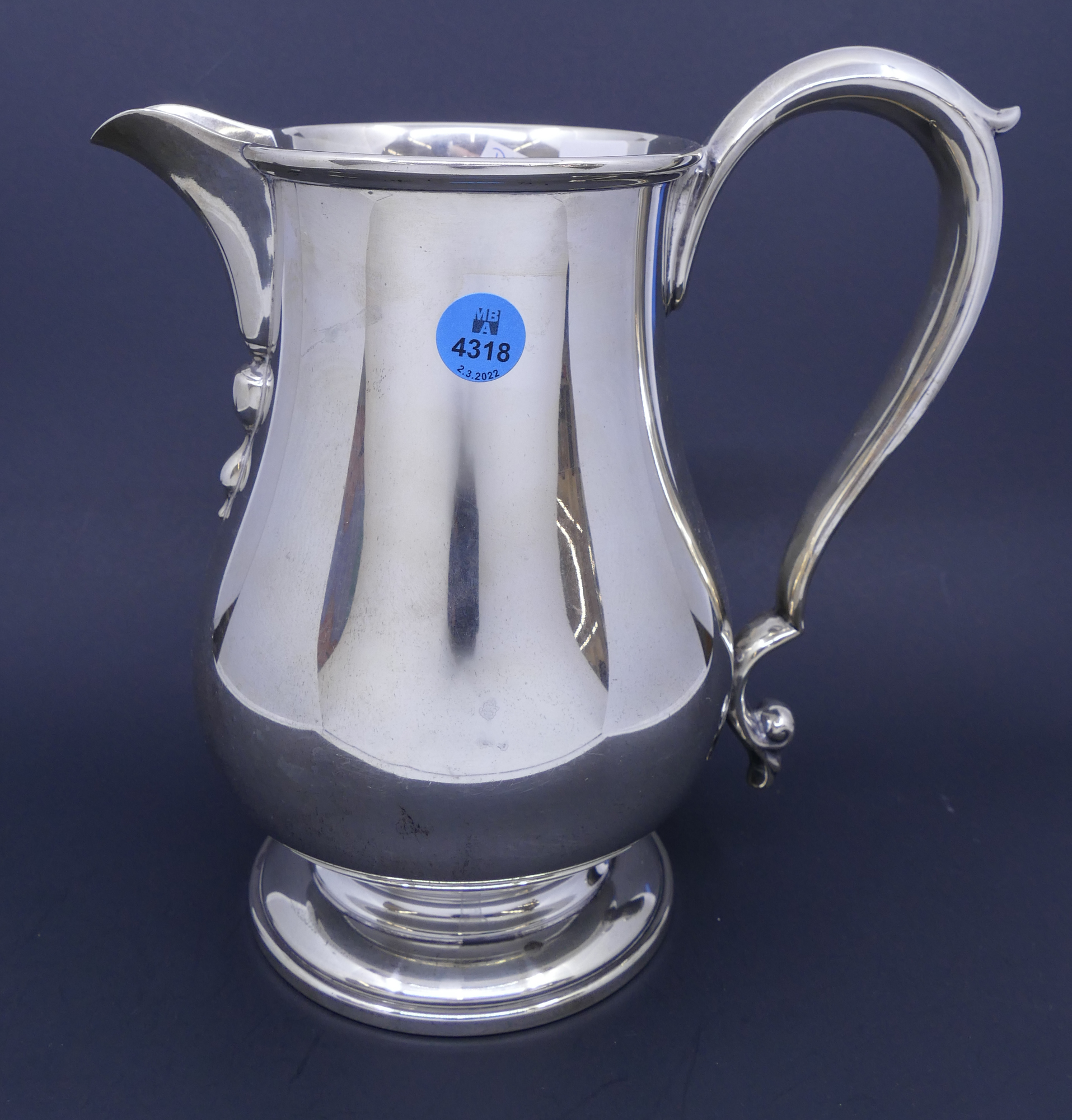 Gumps Sterling Water Pitcher- 9''-