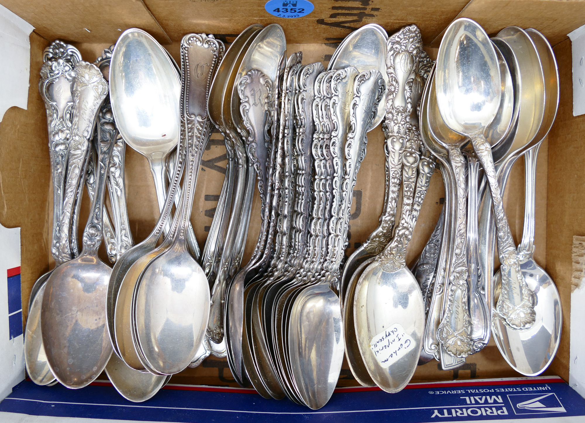 Box 68pc American Sterling Spoons  368eb4